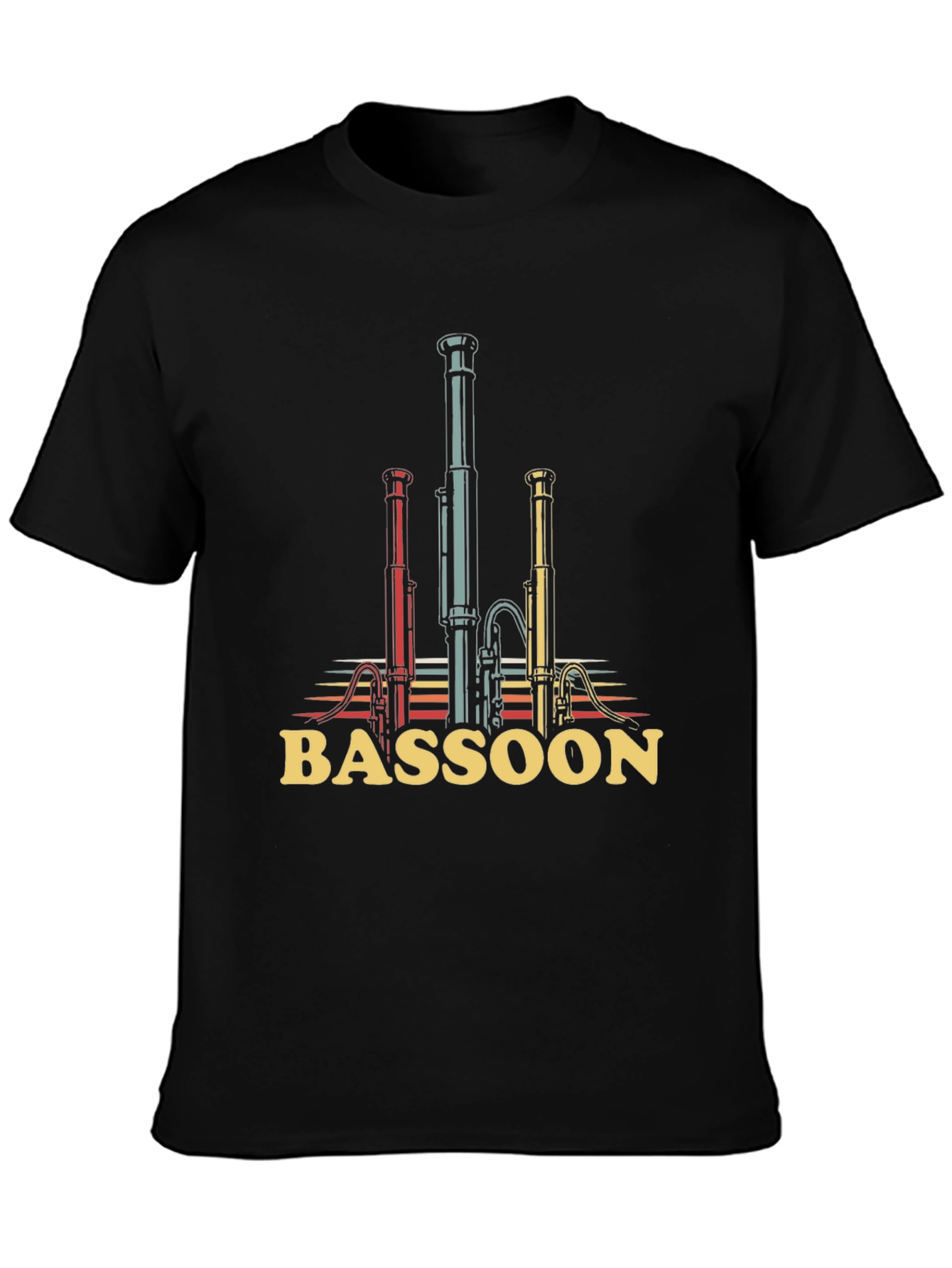 Black Bassoon Graphic Tee - Musician's T-Shirt view 3