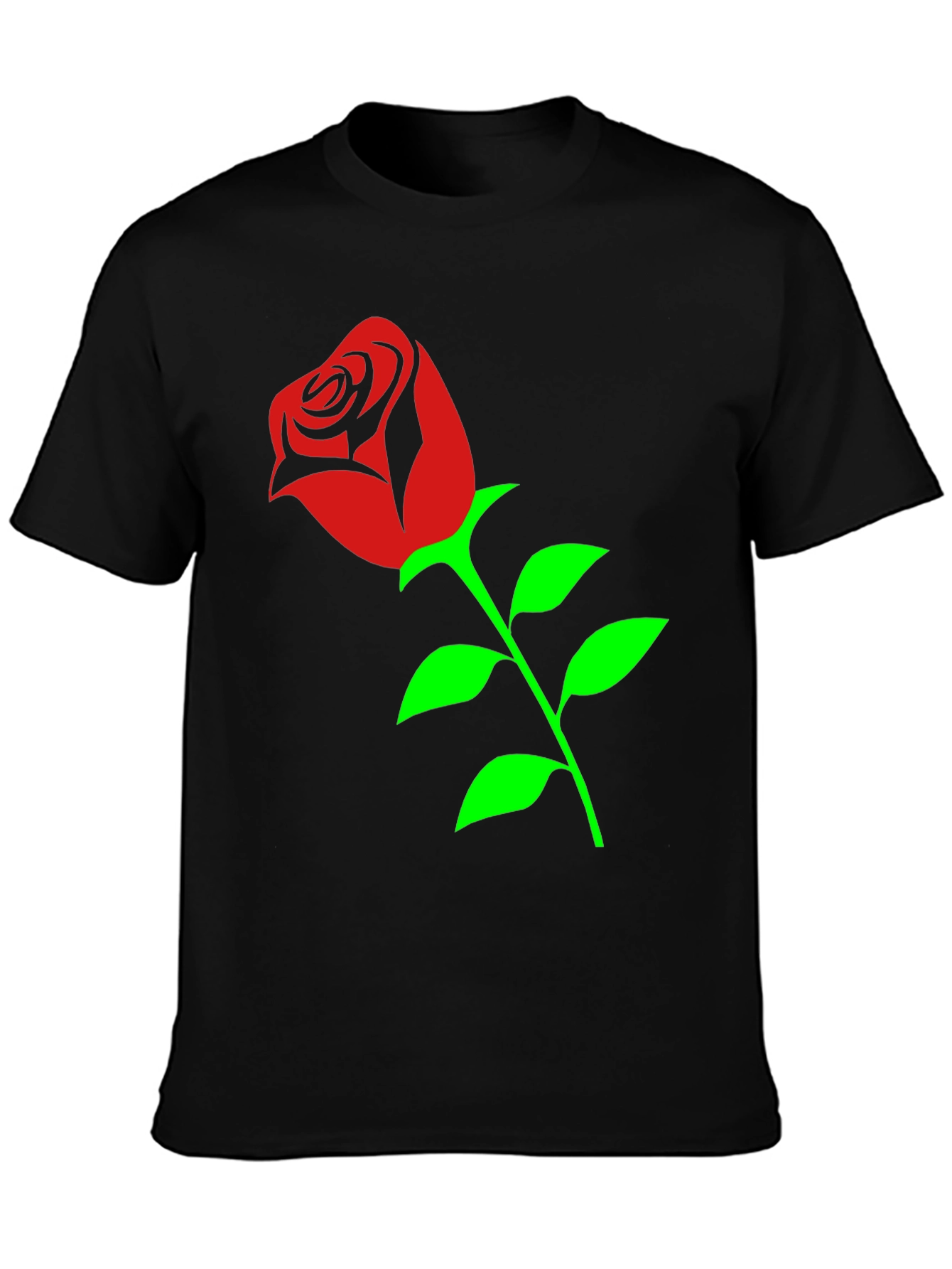 Black Rose Graphic Black T-Shirt view 3