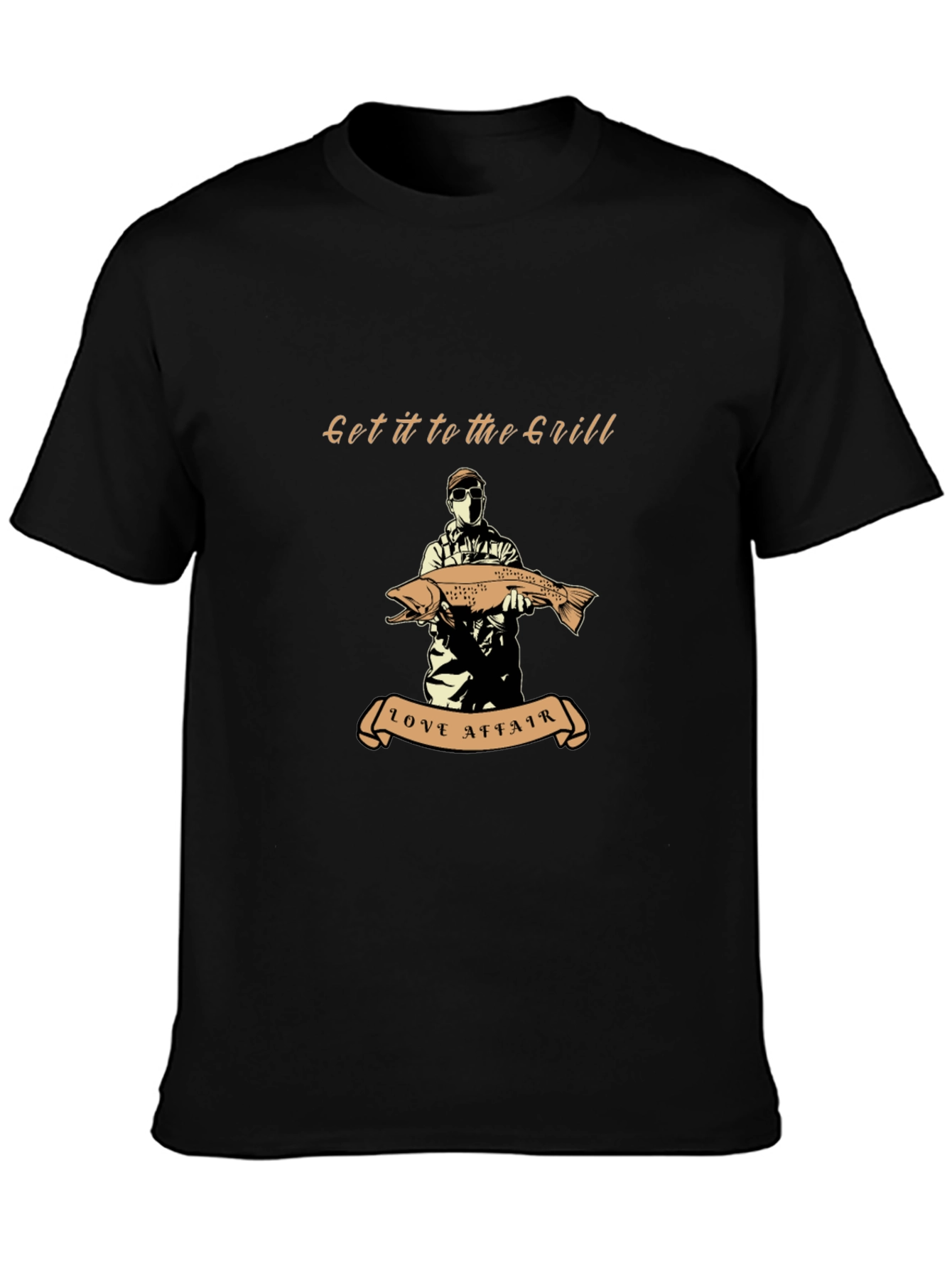 Black Get it to the Grill Fishing T-Shirt view 3