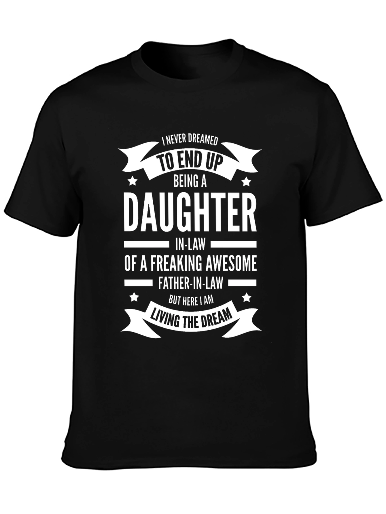Black Daughter-in-Law Awesome Father-in-Law Graphic T-Shirt view 3