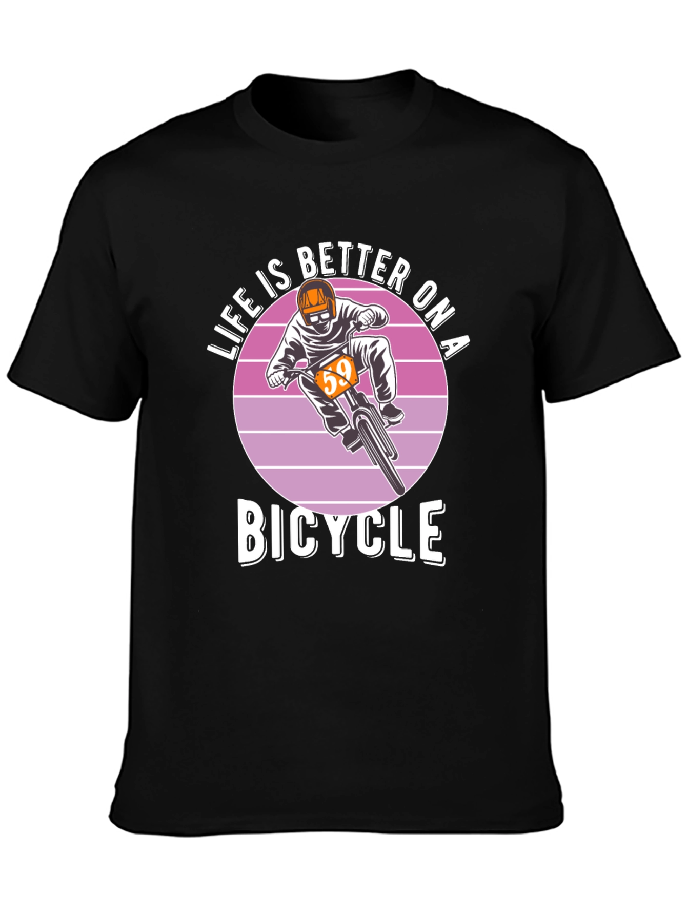 Black Life is Better on a Bicycle T-Shirt view 3