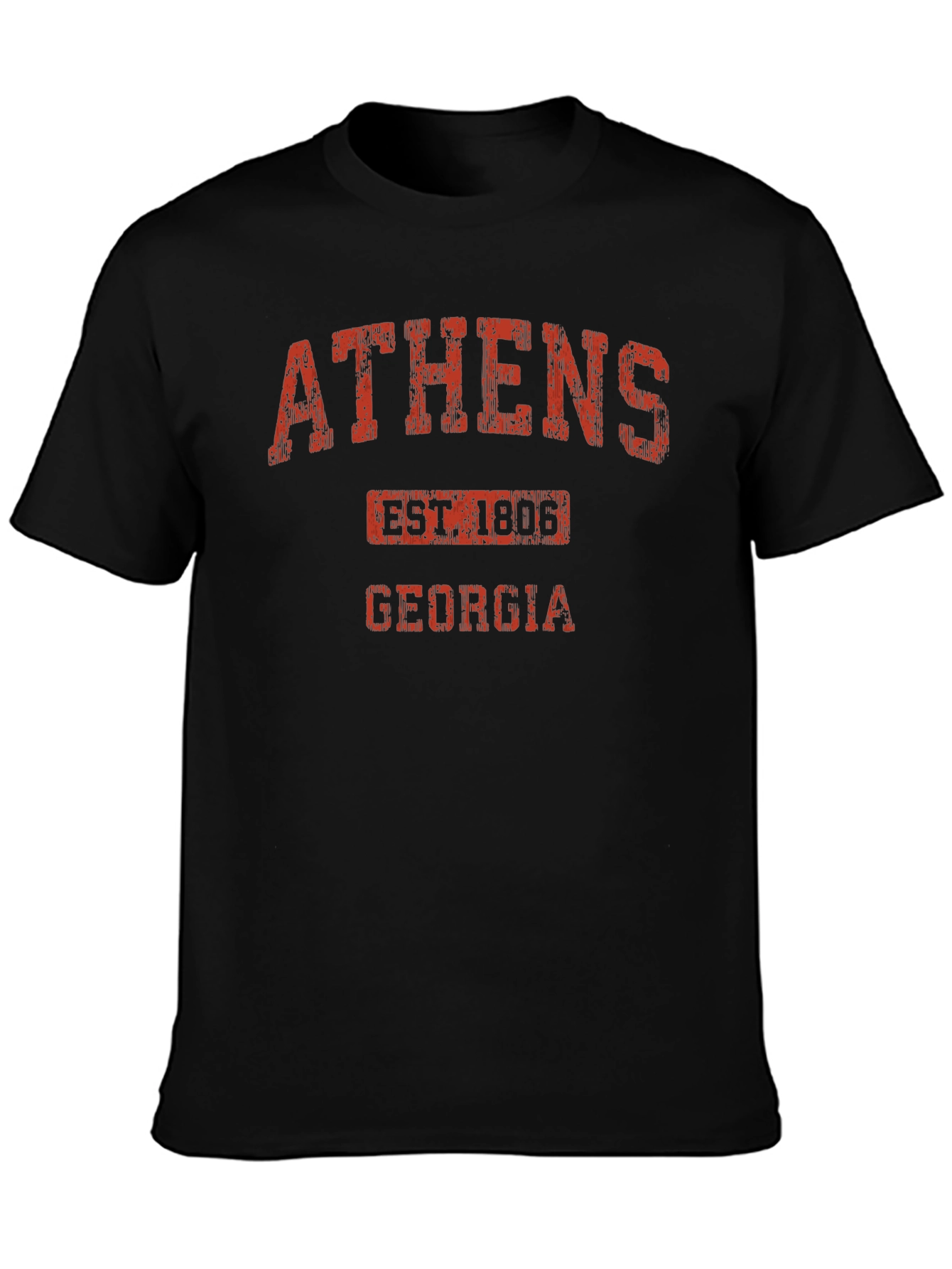 Athens Georgia Est. 1806 Black T-Shirt - 3