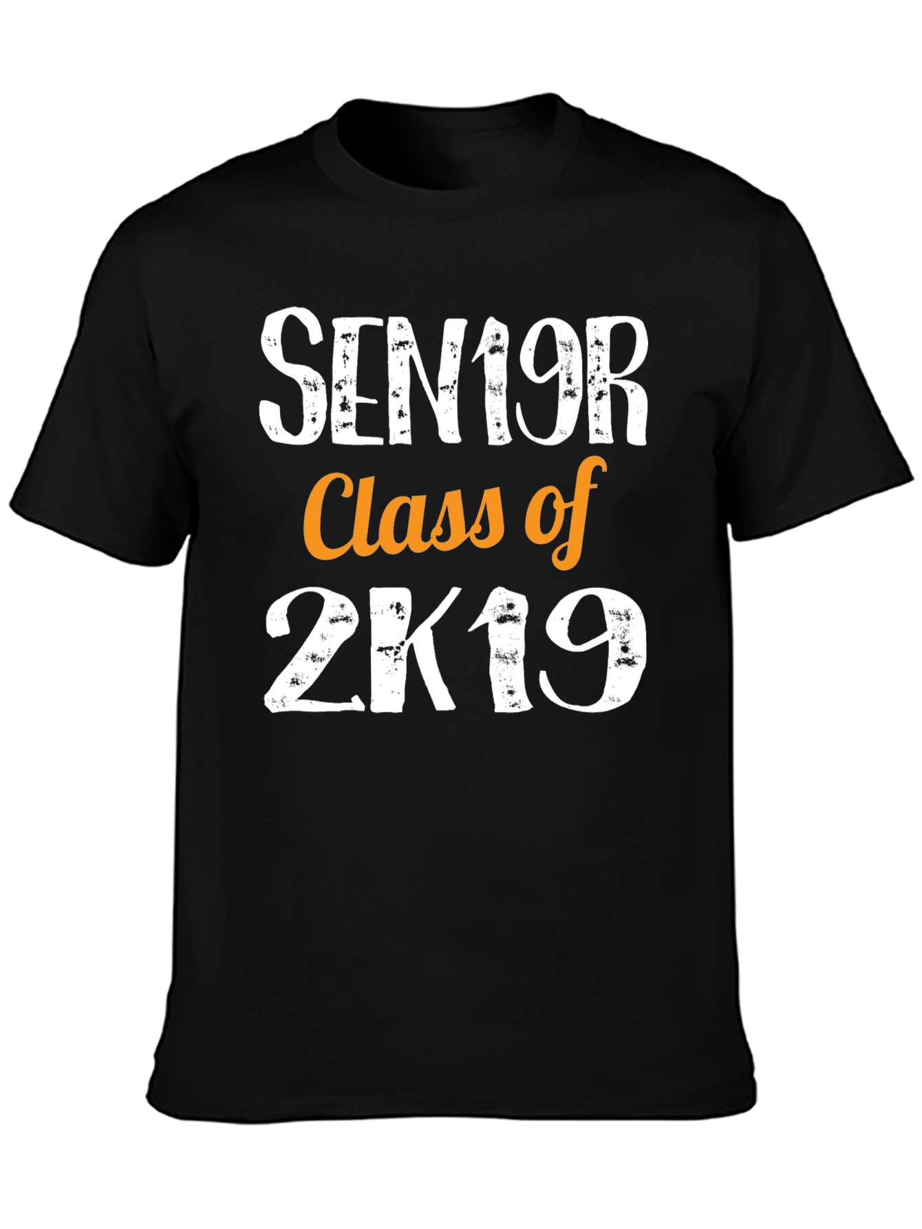 Black Senior Class of 2K19 T-Shirt view 3