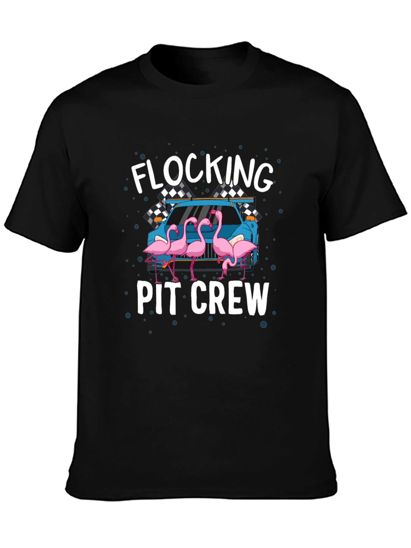 Black Flocking Pit Crew T-Shirt view 3