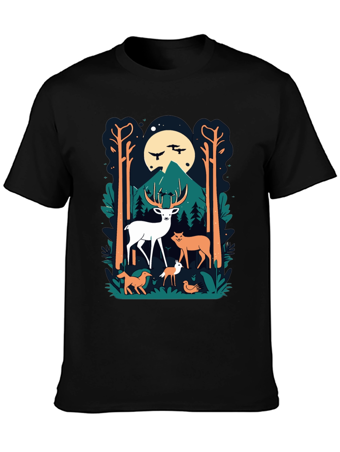 Black Nature Scene Graphic Tee view 3