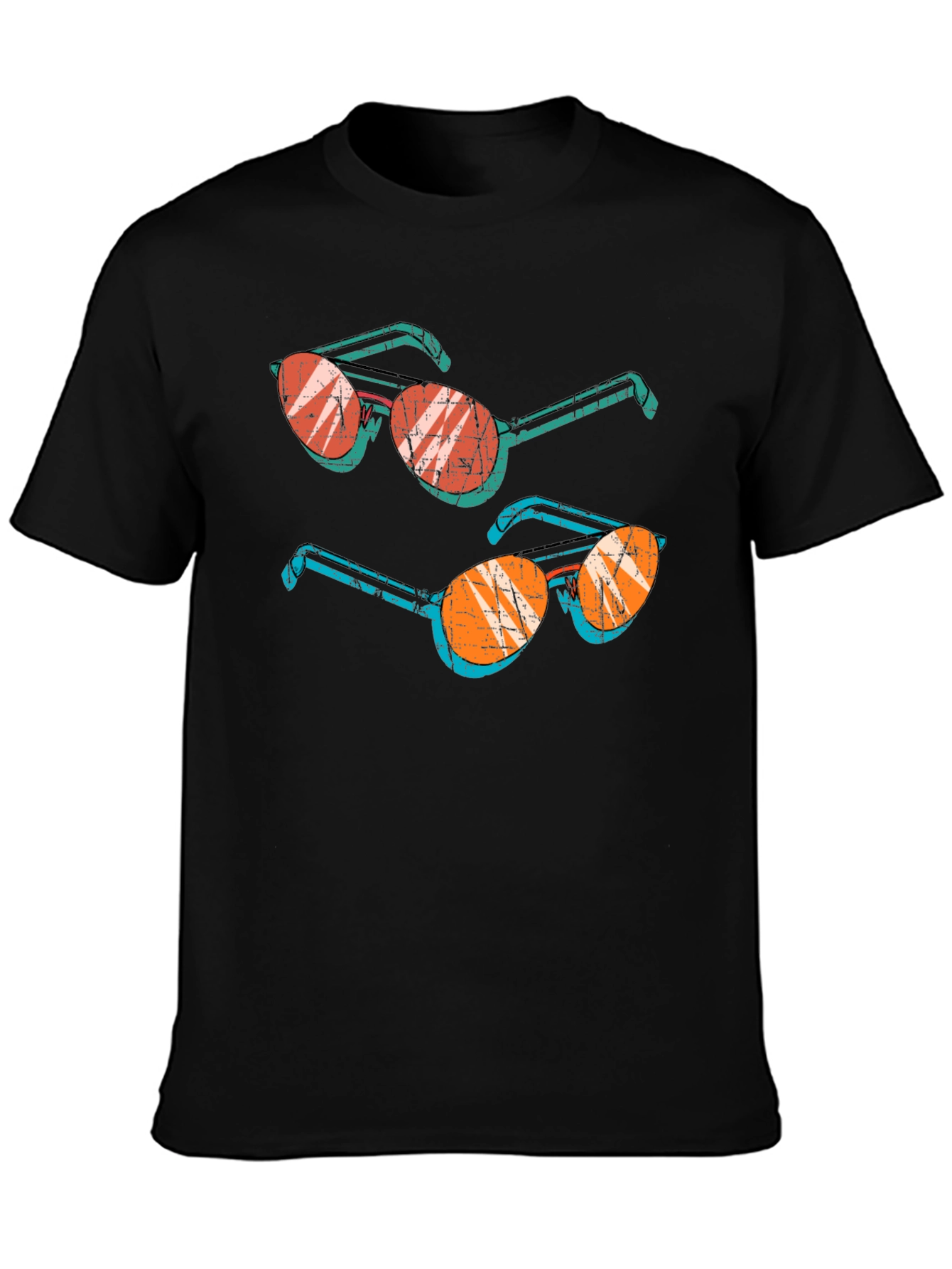 Black Retro Sunglasses Graphic Tee - Cool & Unique view 3