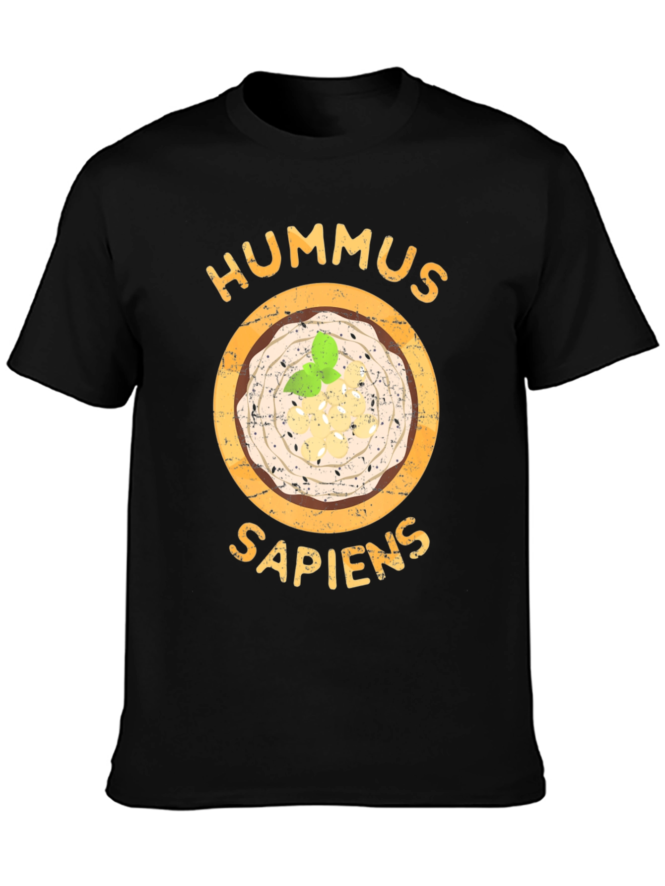 Black Hummus Sapiens Graphic Tee - Foodie Humor view 3