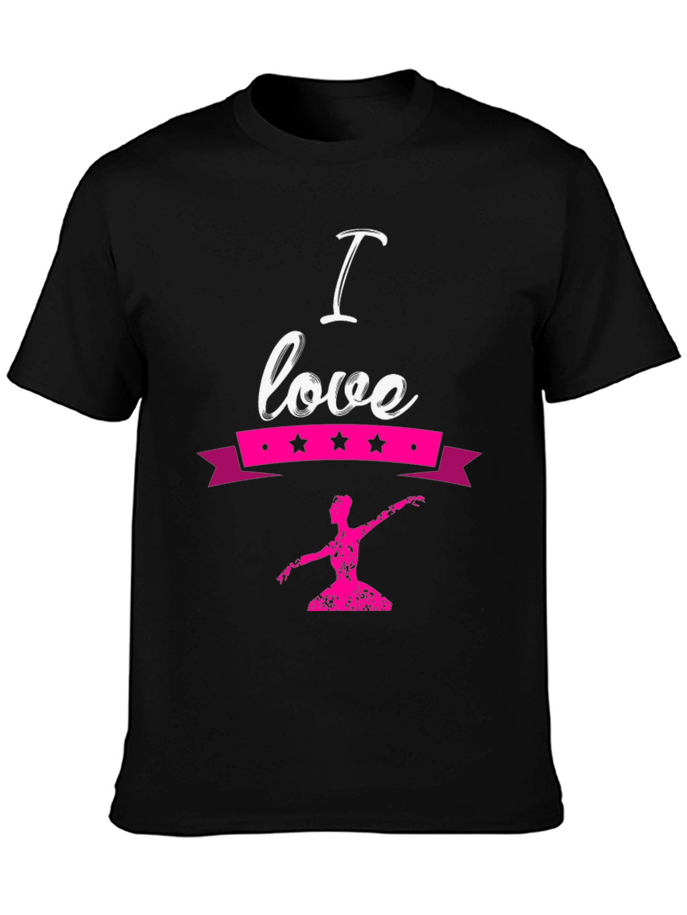Black I Love Ballet Graphic T-Shirt view 3