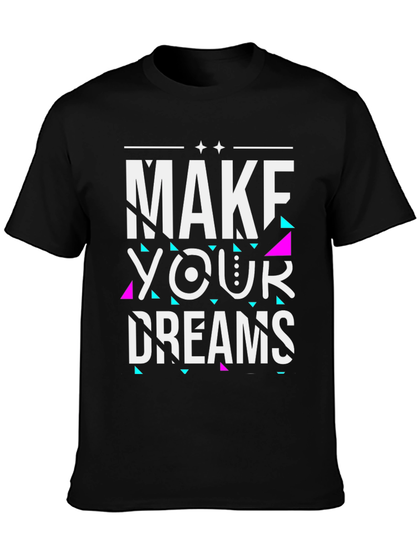 Black Make Your Dreams Graphic Tee - Black view 3