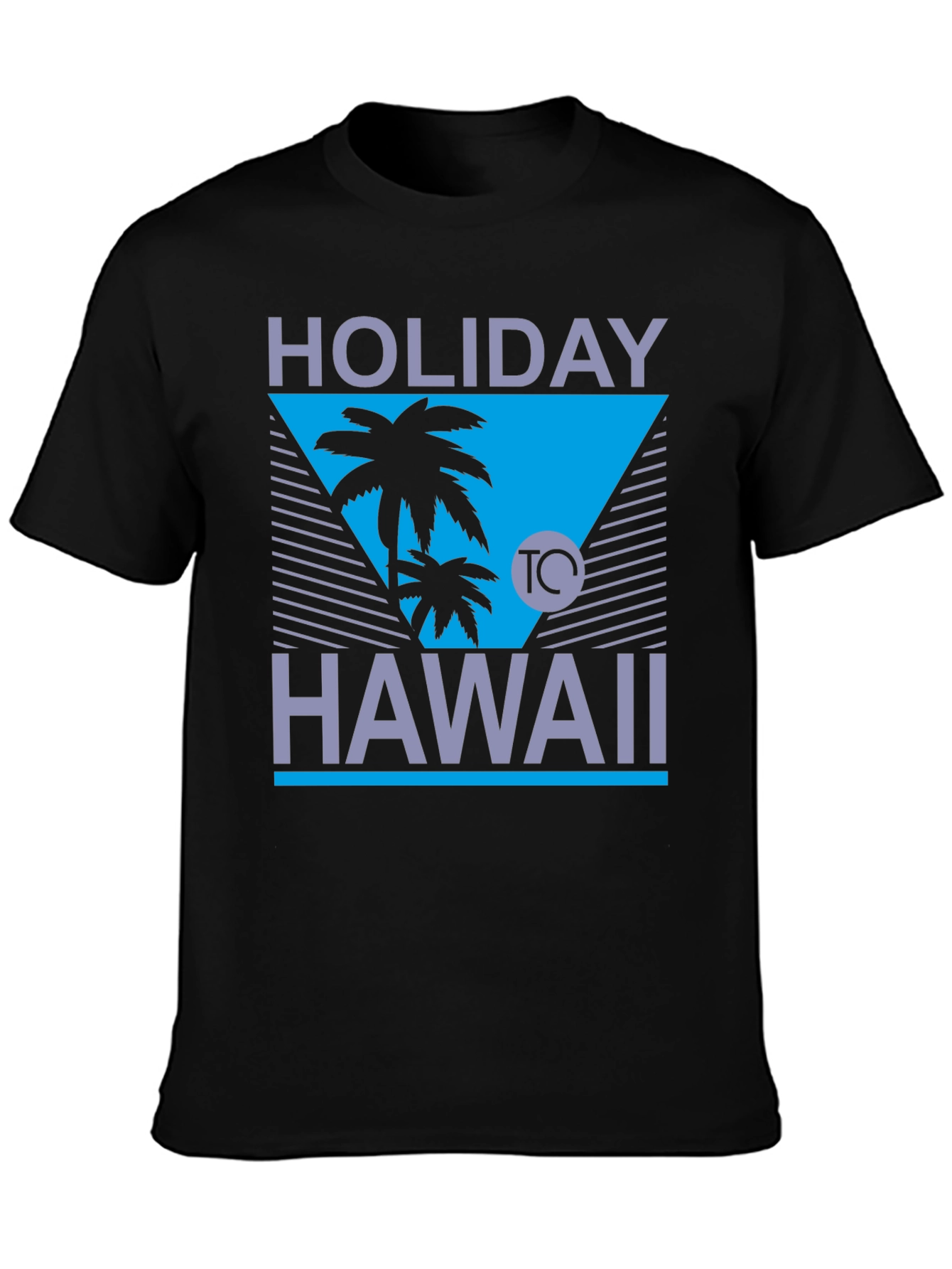 Black Holiday Hawaii Graphic Tee - Island Vibes T-Shirt view 3