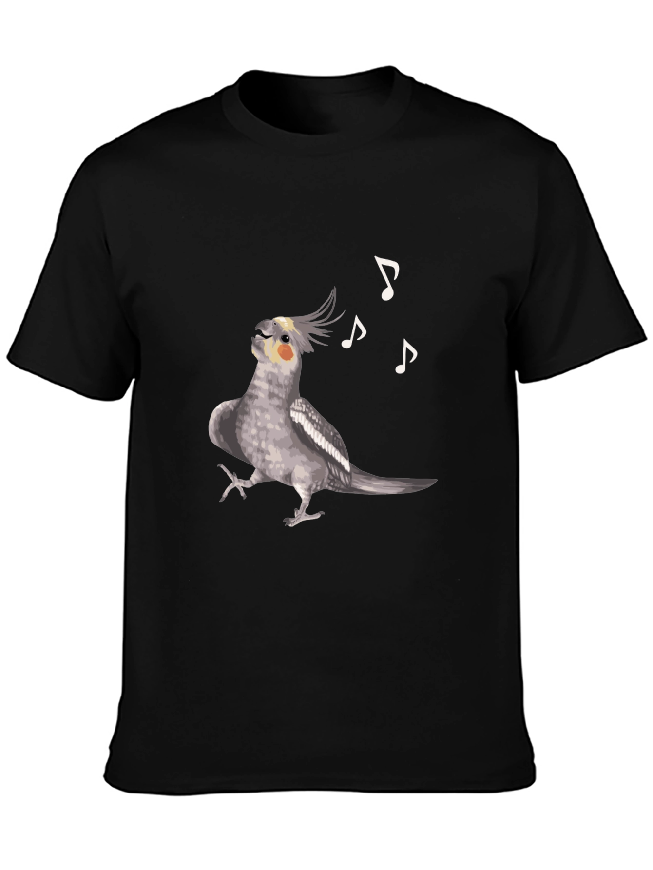 Black Singing Cockatiel Graphic Tee view 3