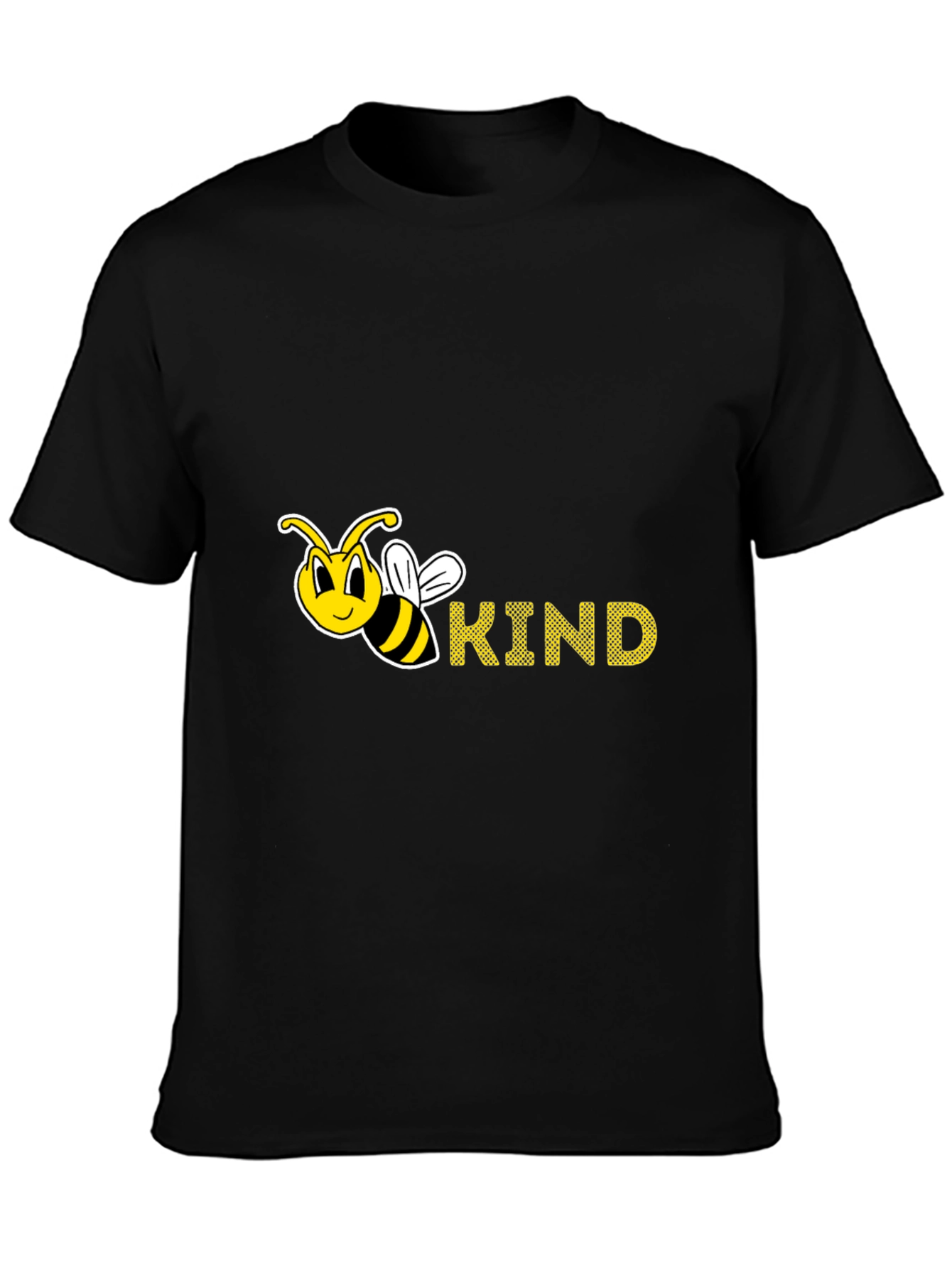 Black Bee Kind T-Shirt - Unisex Black Tee view 3
