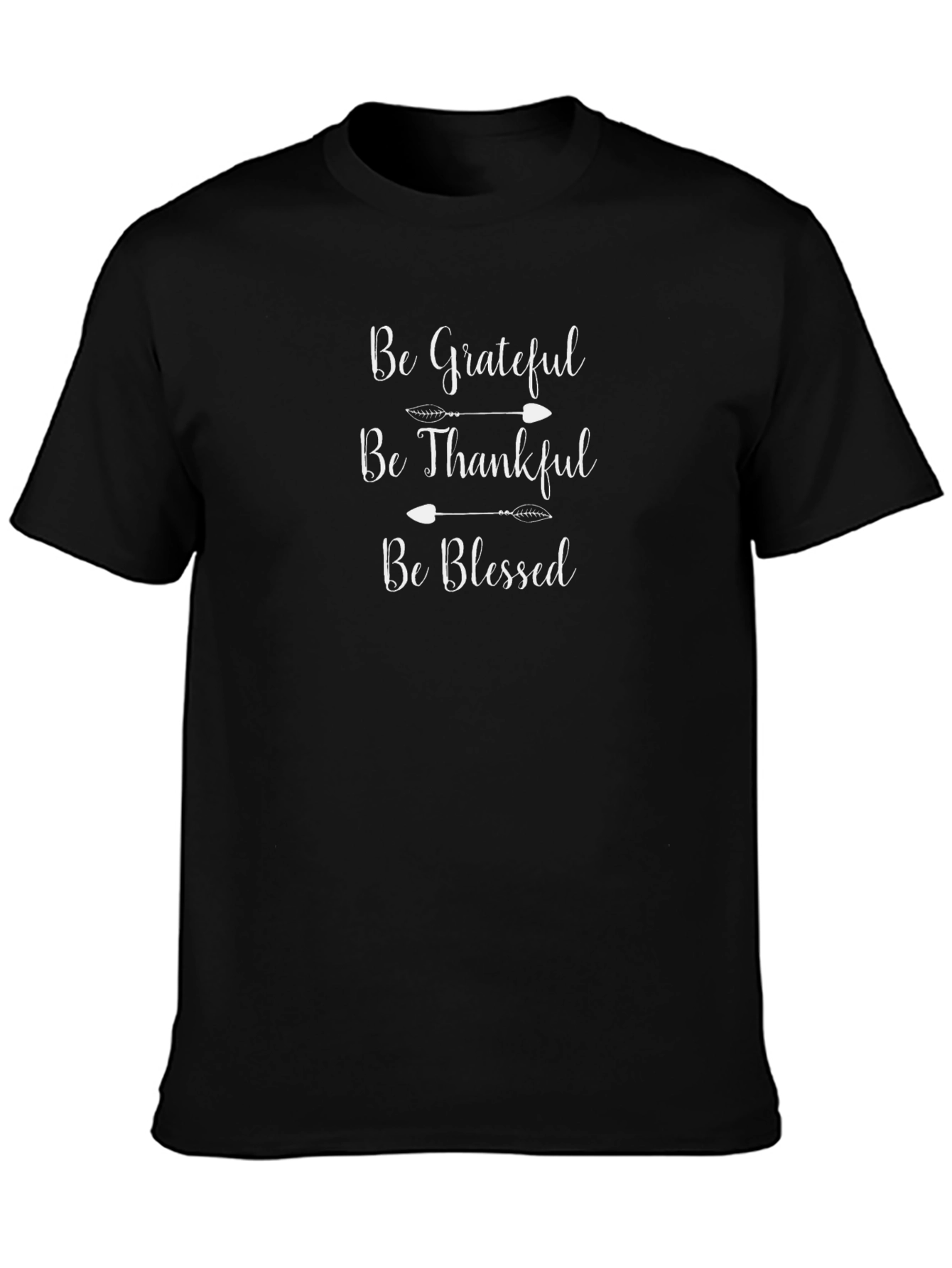 Black Grateful Thankful Blessed Tee view 3