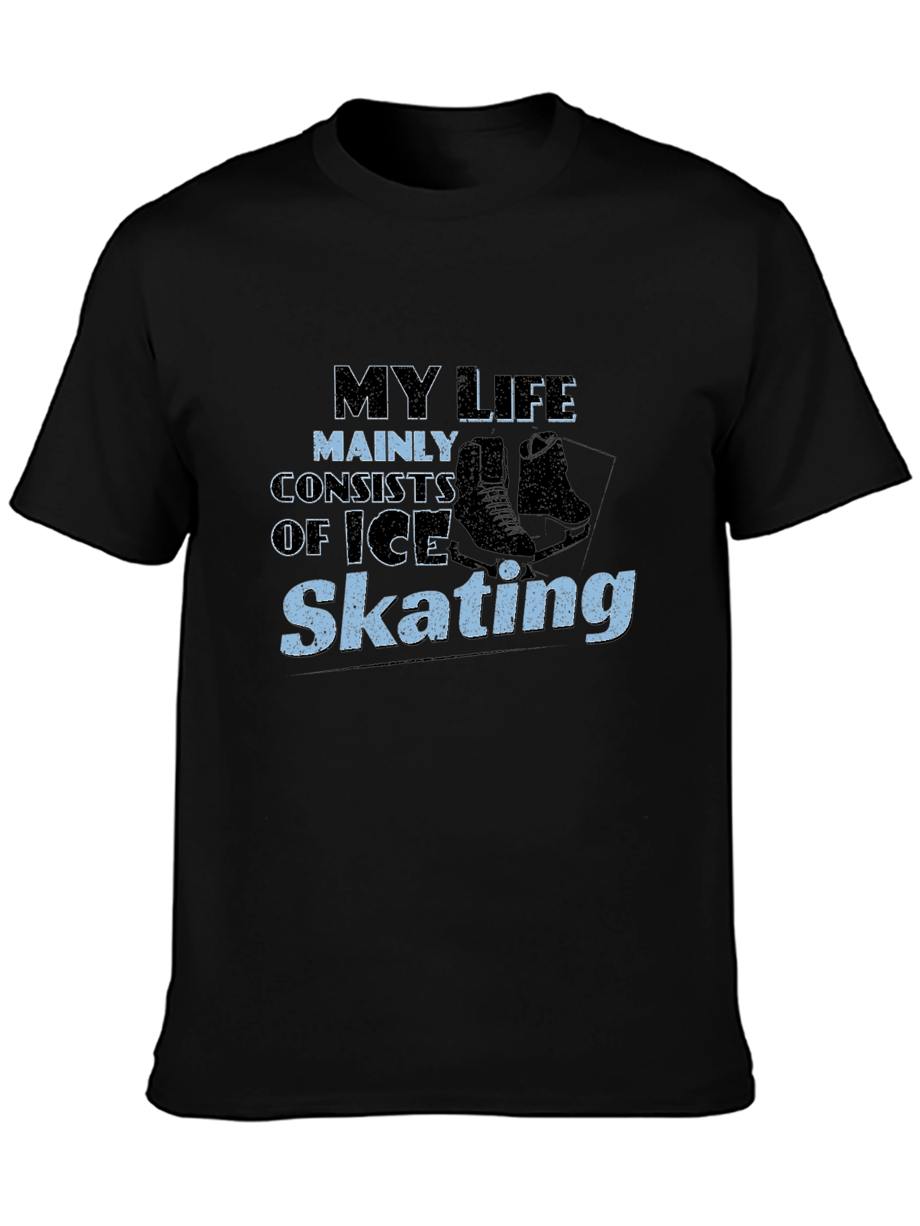 Black Ice Skating T-Shirt - My Life Skating Tee view 3