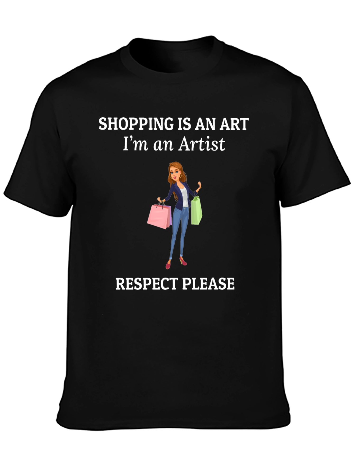 Black Shopping is an Art T-Shirt view 3