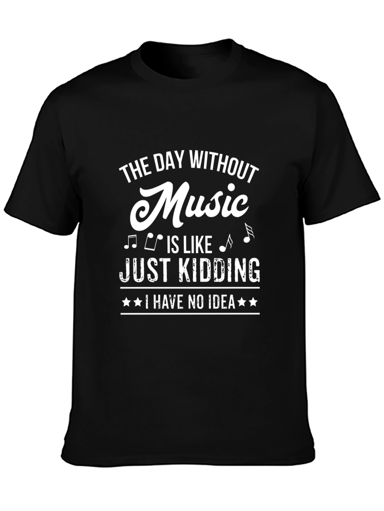 Black Music Lover Black T-Shirt - Funny Saying view 3