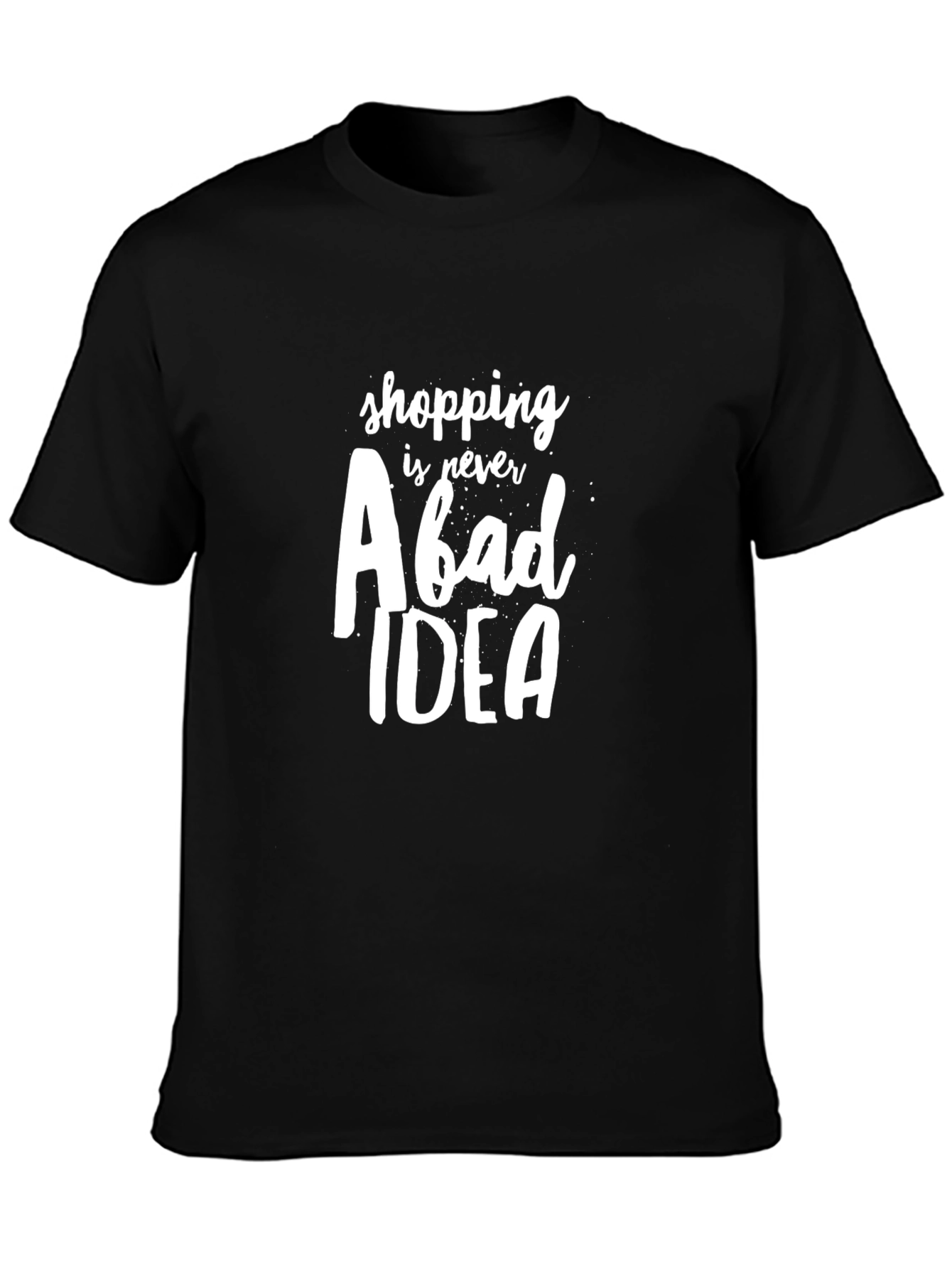Black Shopping is Never a Bad Idea Graphic Tee view 3