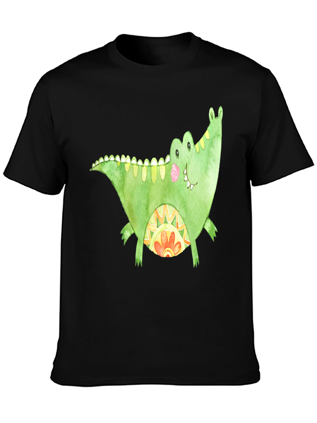 Black Fun Alligator Graphic Tee - Black view 3