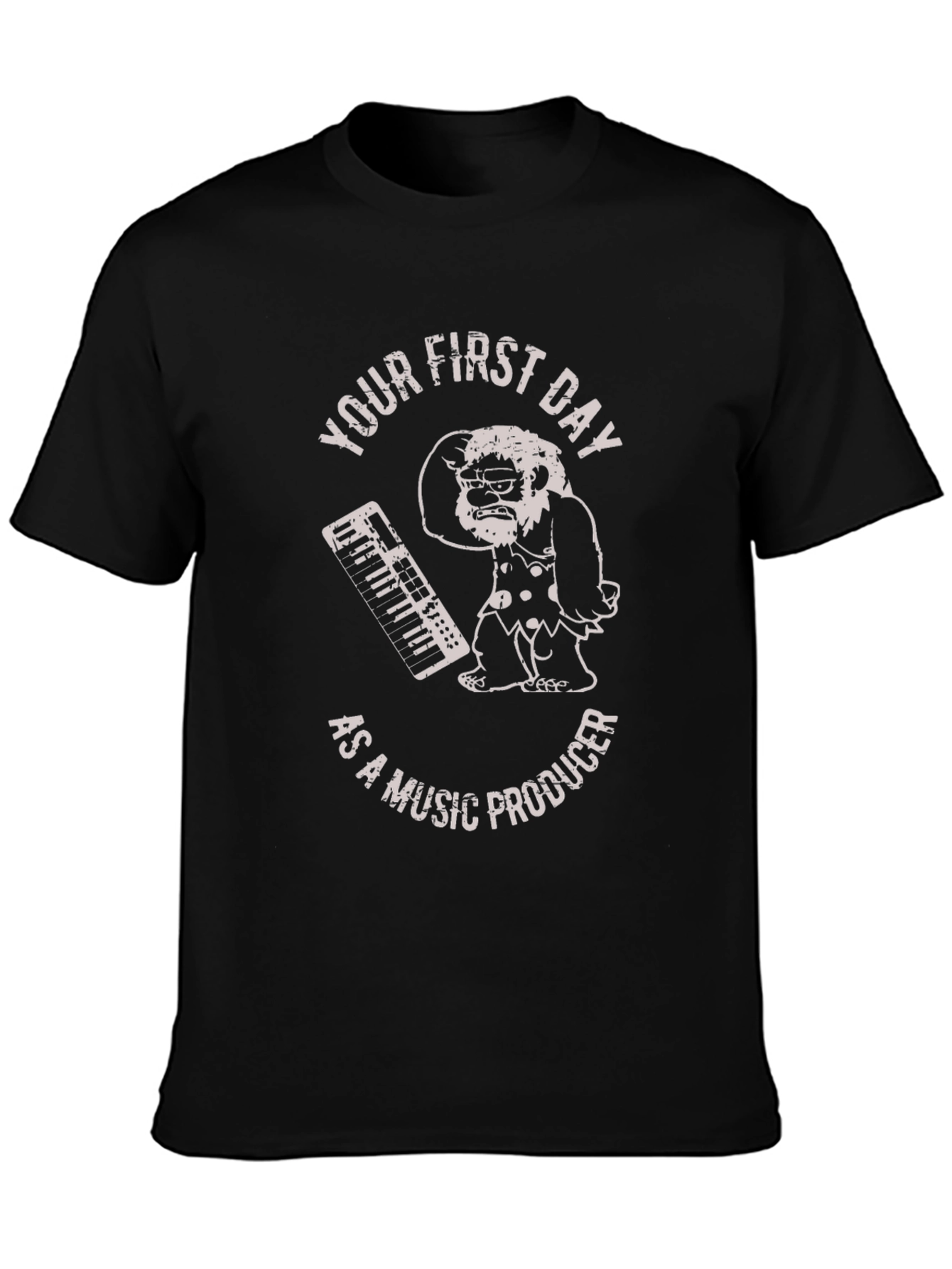 Black Music Producer First Day T-Shirt view 3