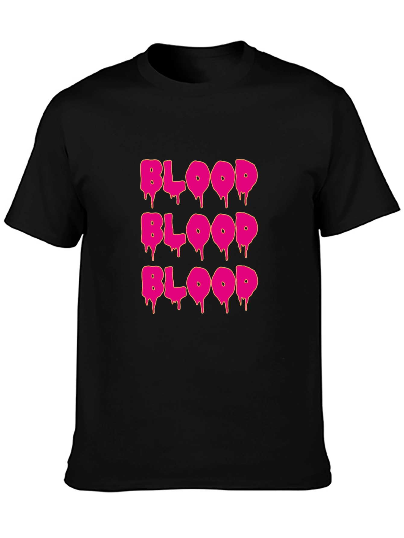 Black Blood Drip Graphic Tee - Statement T-Shirt view 3