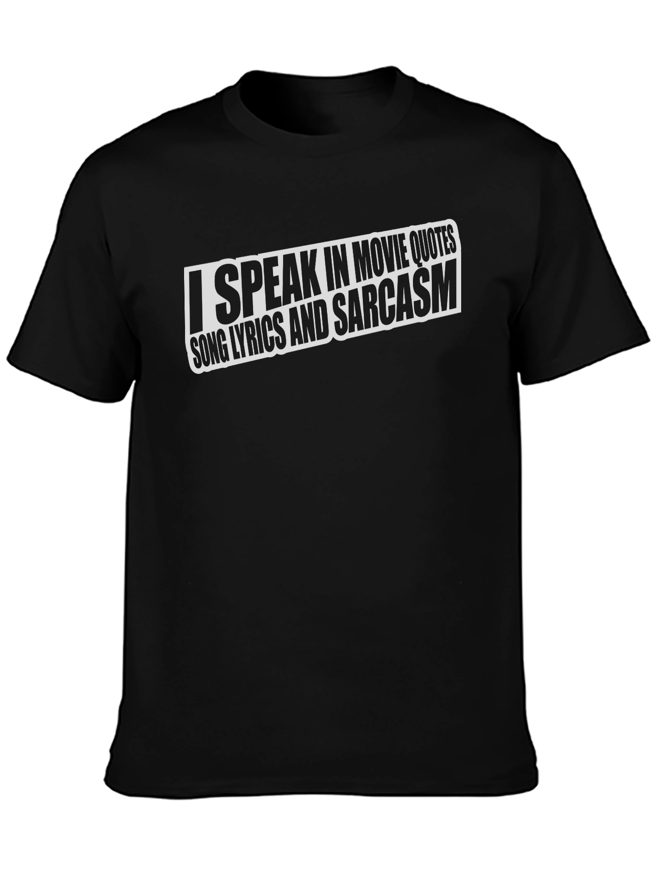 Black Movie Quote & Sarcasm Graphic T-Shirt view 3