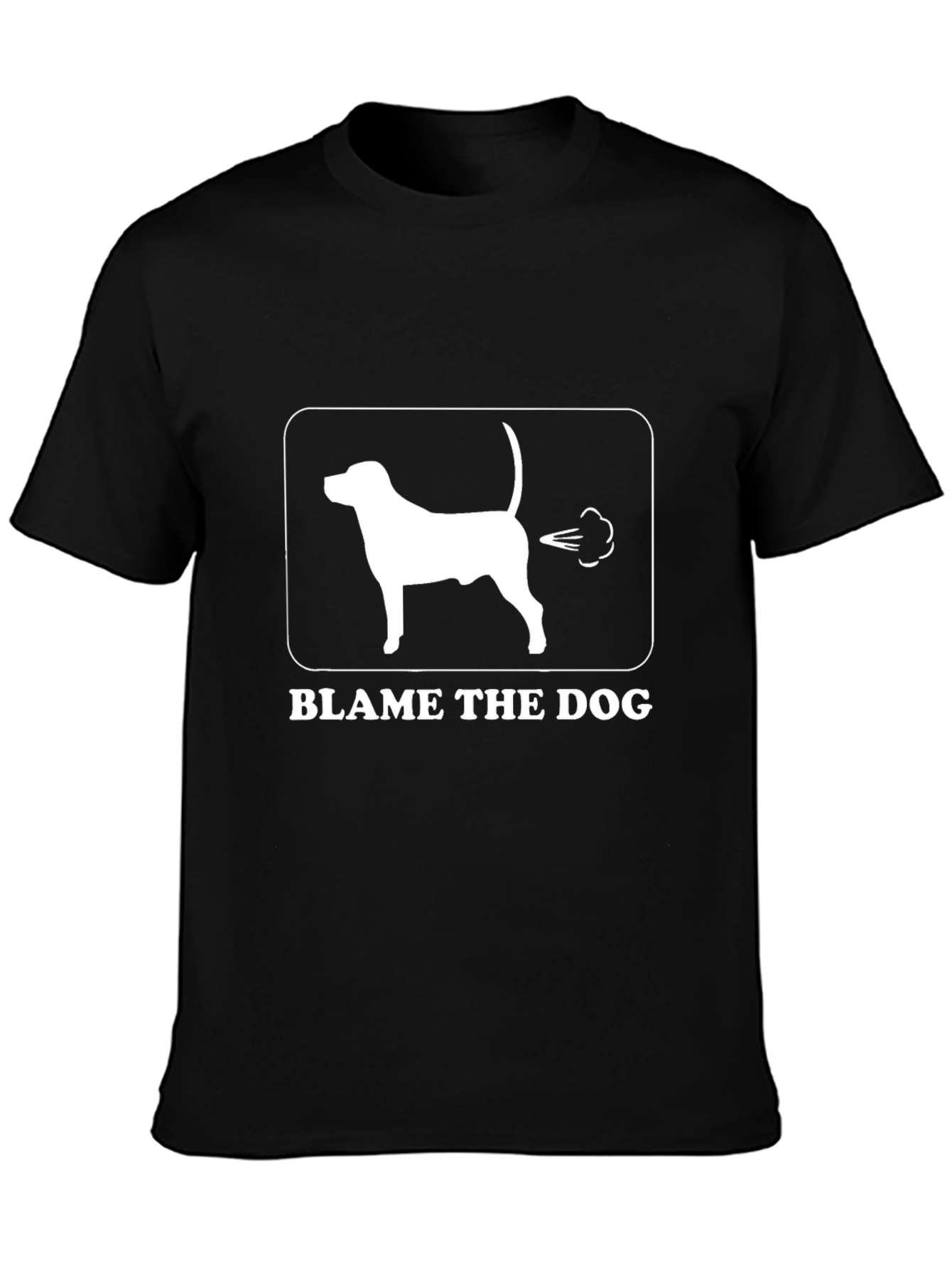 Black Blame the Dog Funny Graphic Tee view 3