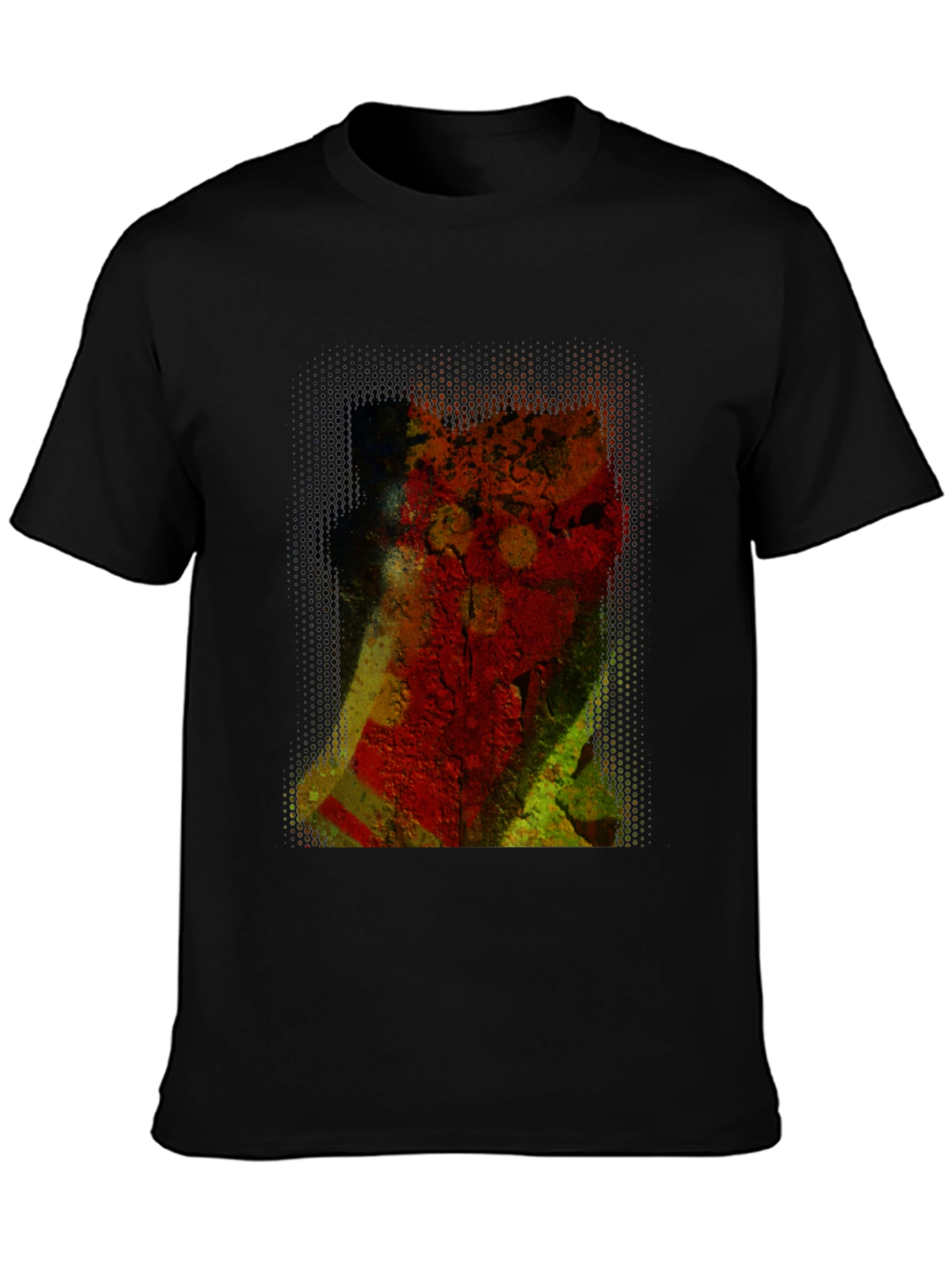 Black Abstract Graphic Print Black T-Shirt view 3