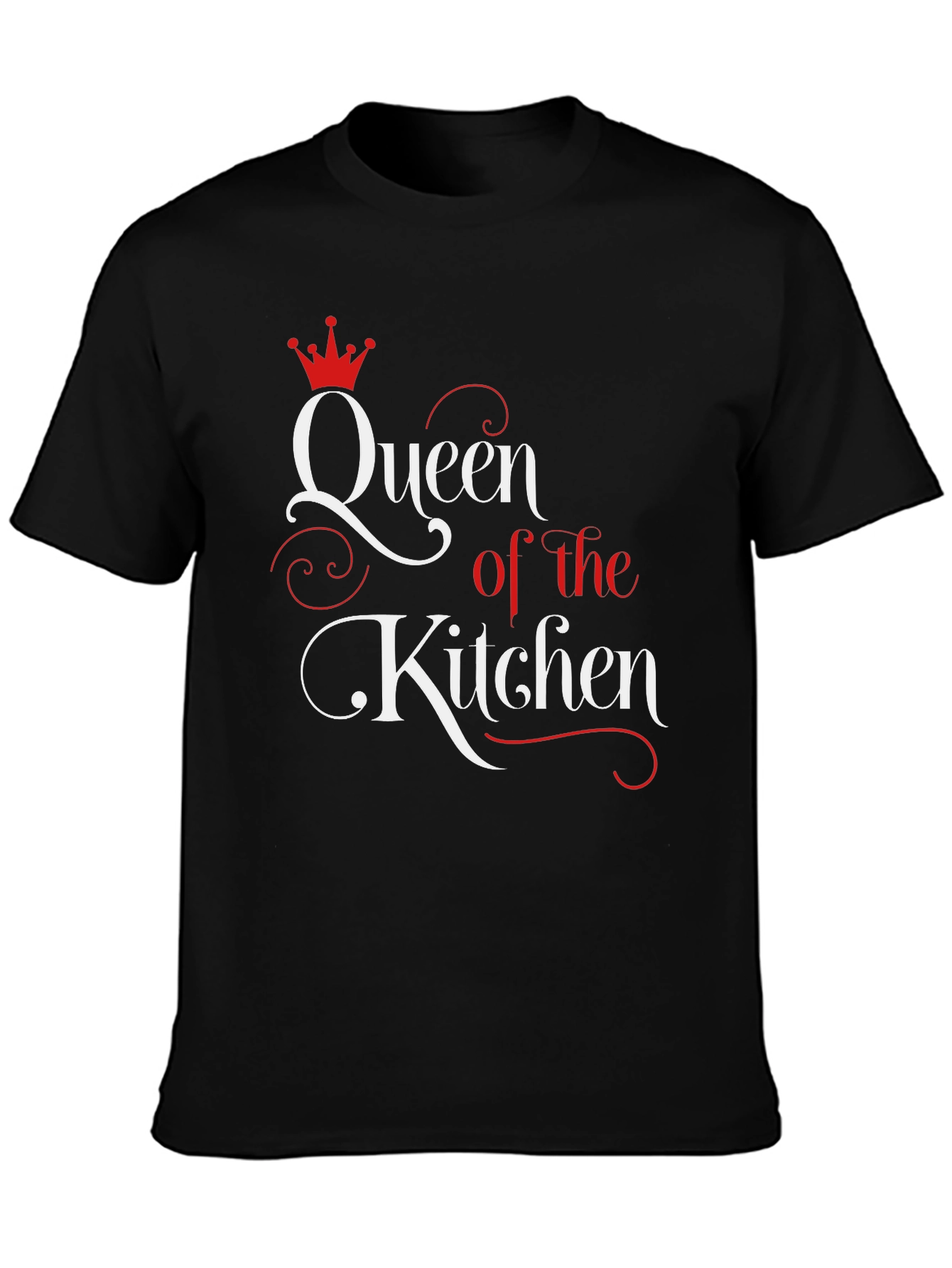 Black Queen of the Kitchen Graphic T-Shirt view 3