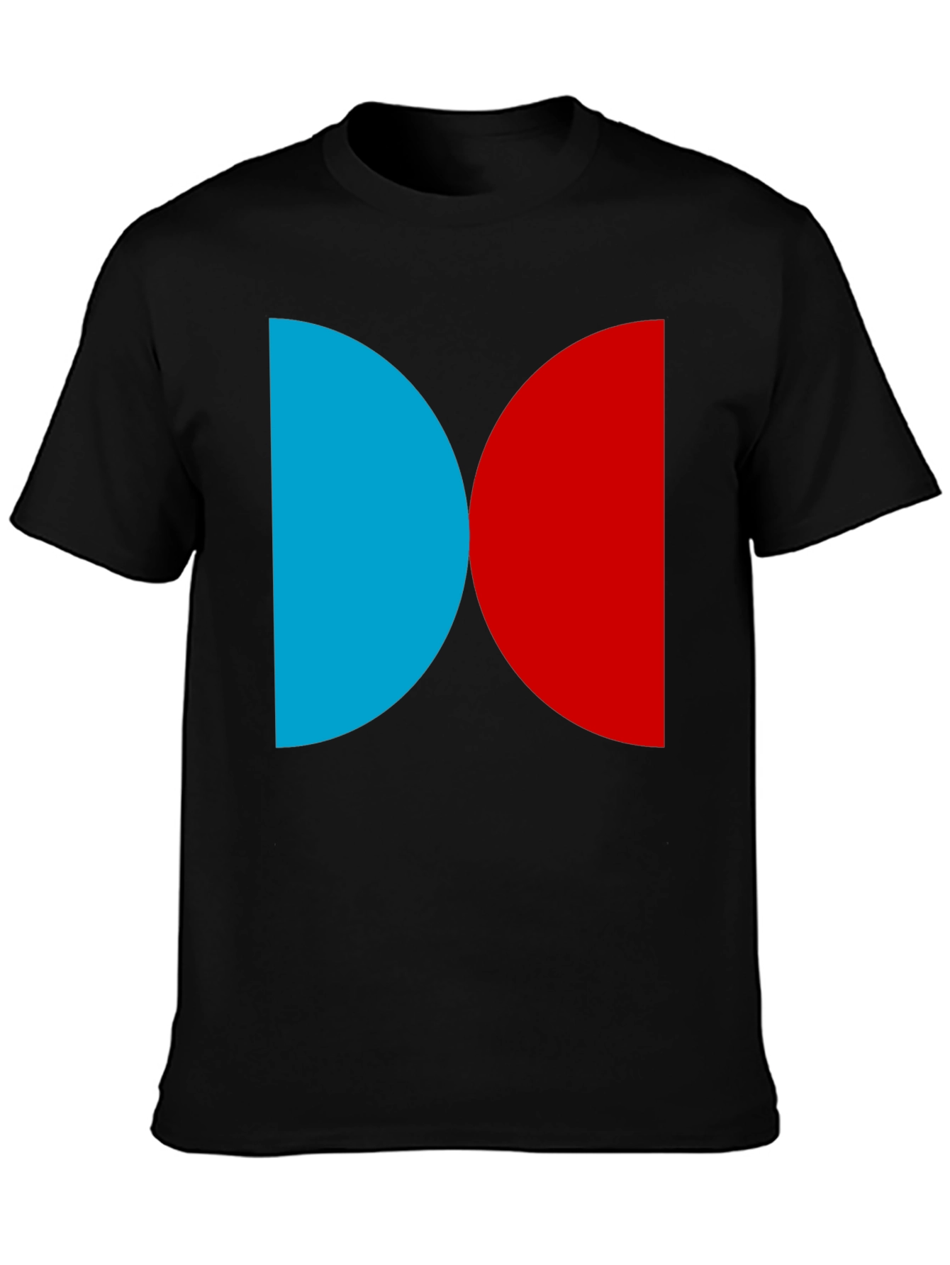 Black Modern Color Block T-Shirt view 3