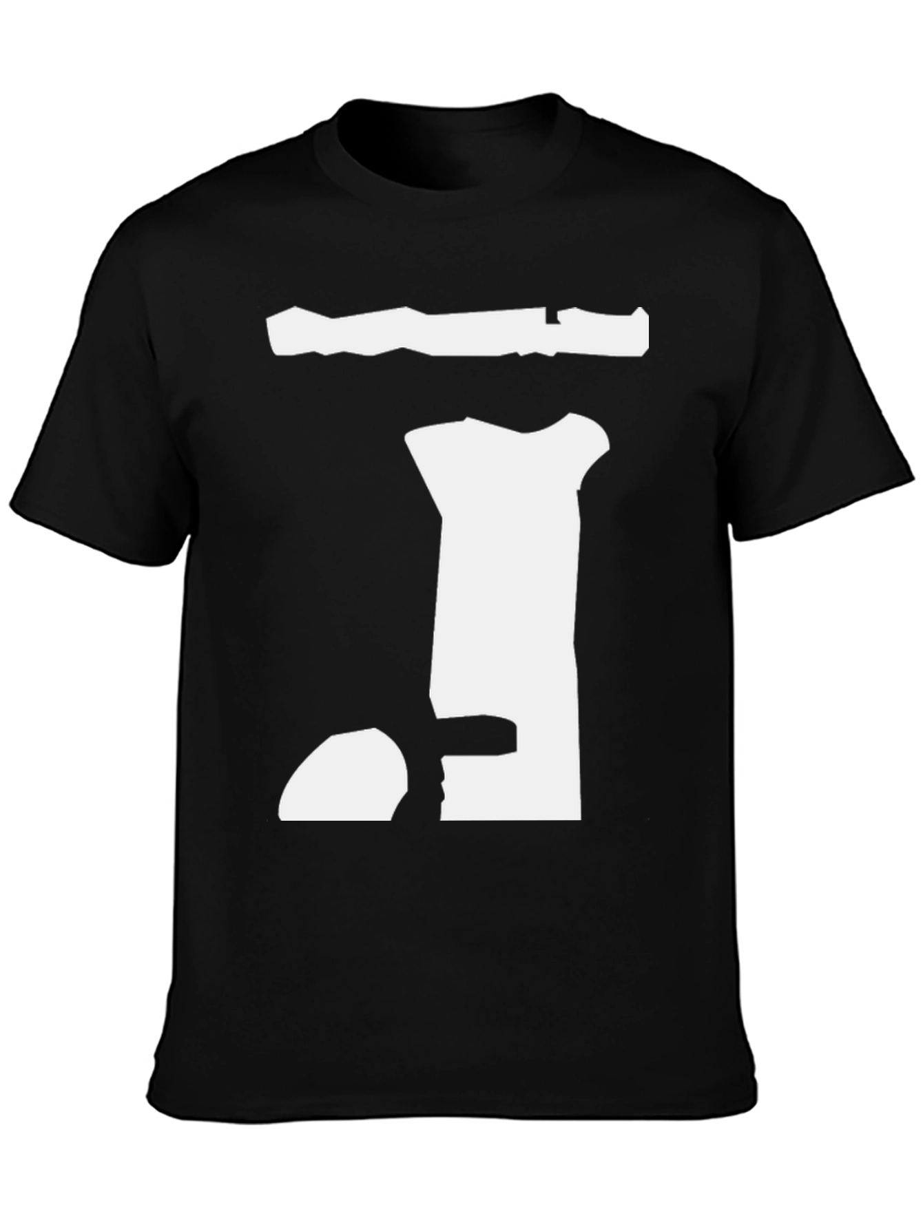 Black Abstract Graphic Print Black T-Shirt view 3