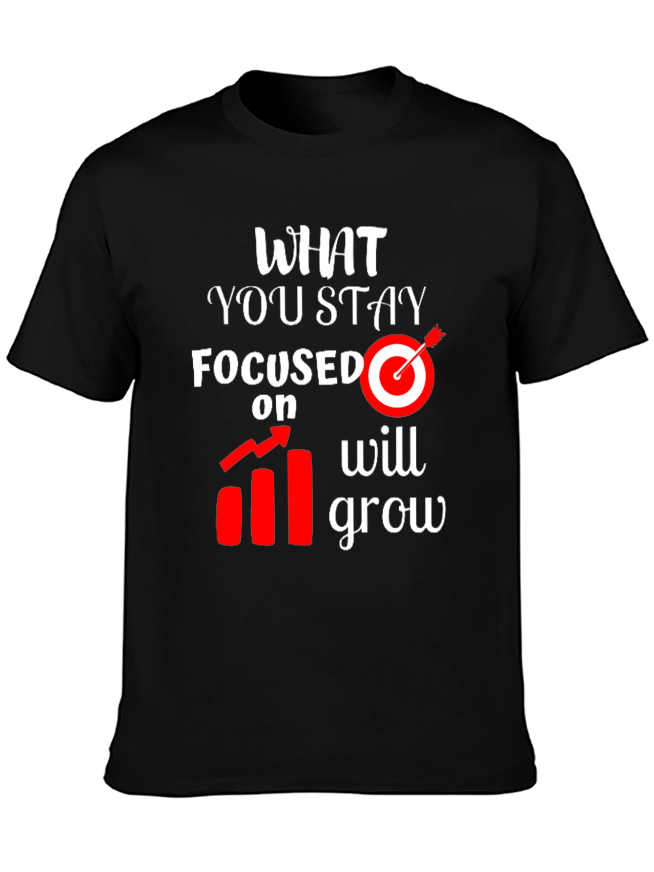 Motivational Black Graphic T-Shirt - 3