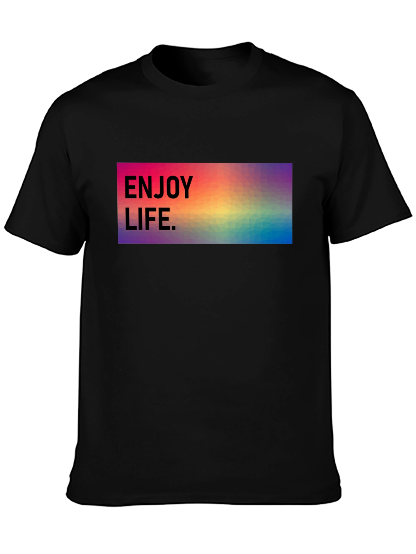 Black Enjoy Life Graphic Tee - Black view 3