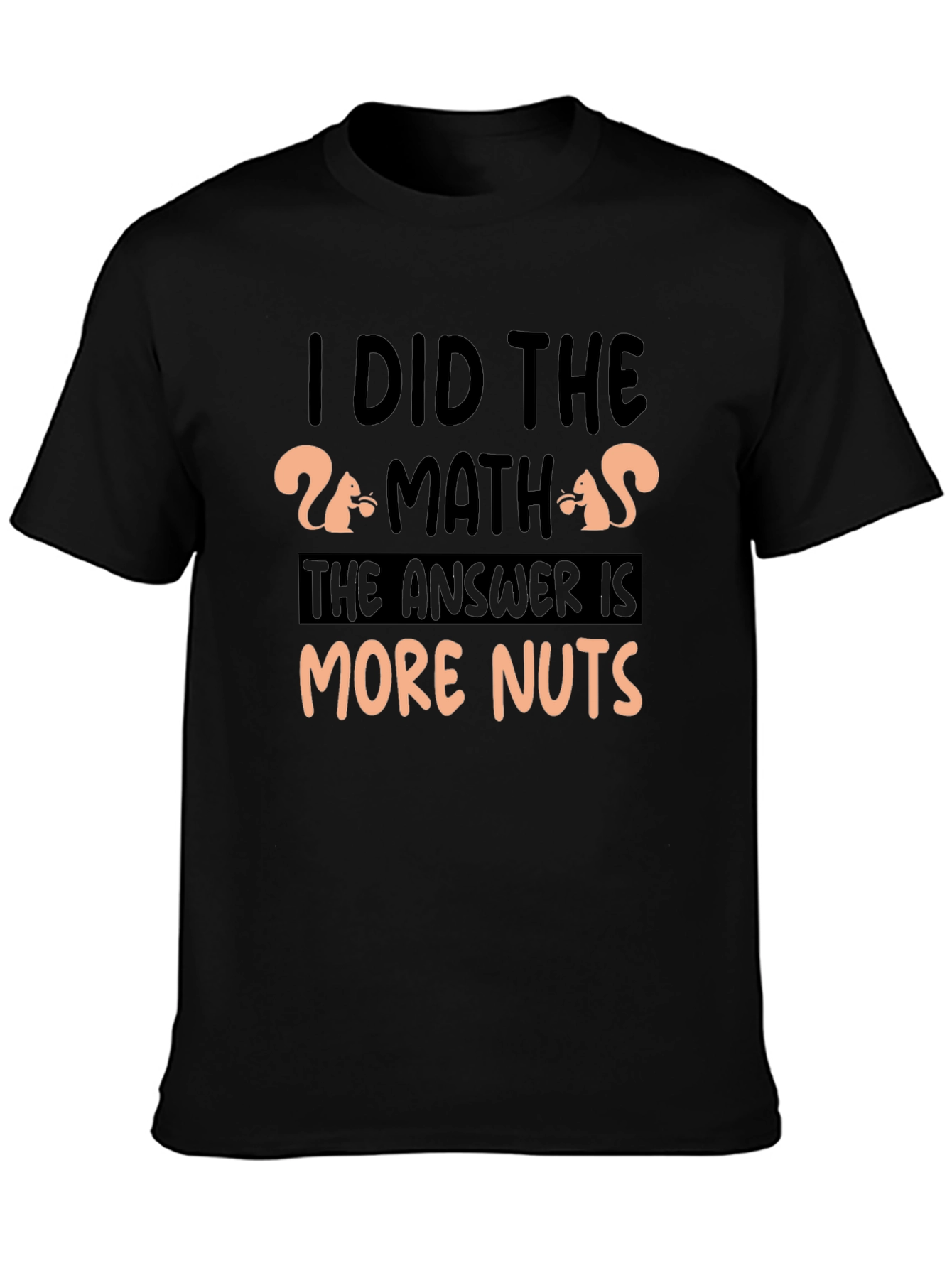 Black I Did The Math More Nuts T-Shirt view 3