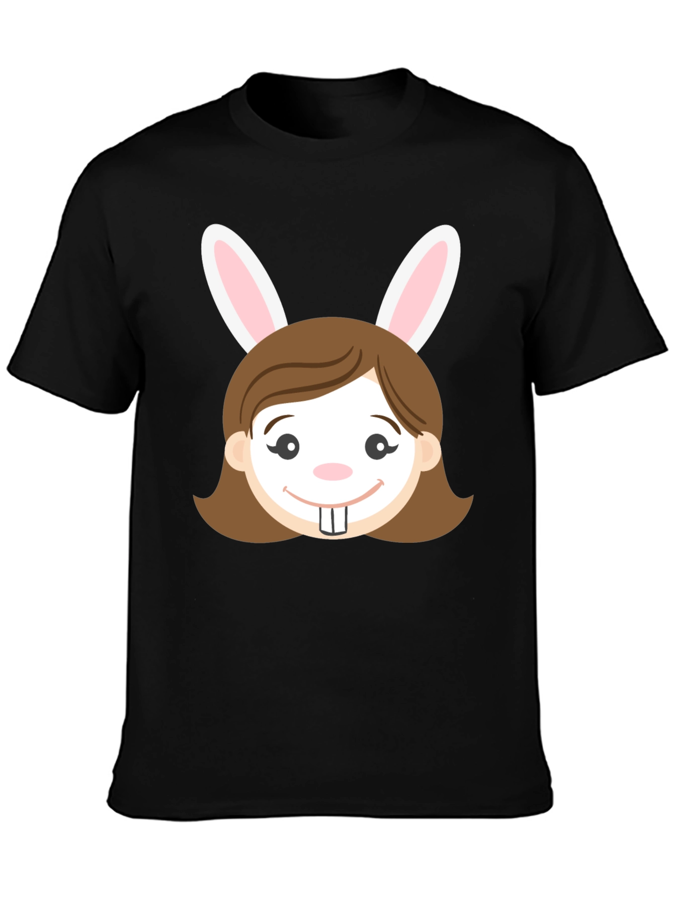 Black Bunny Girl Graphic T-Shirt - Easter Fun! view 3