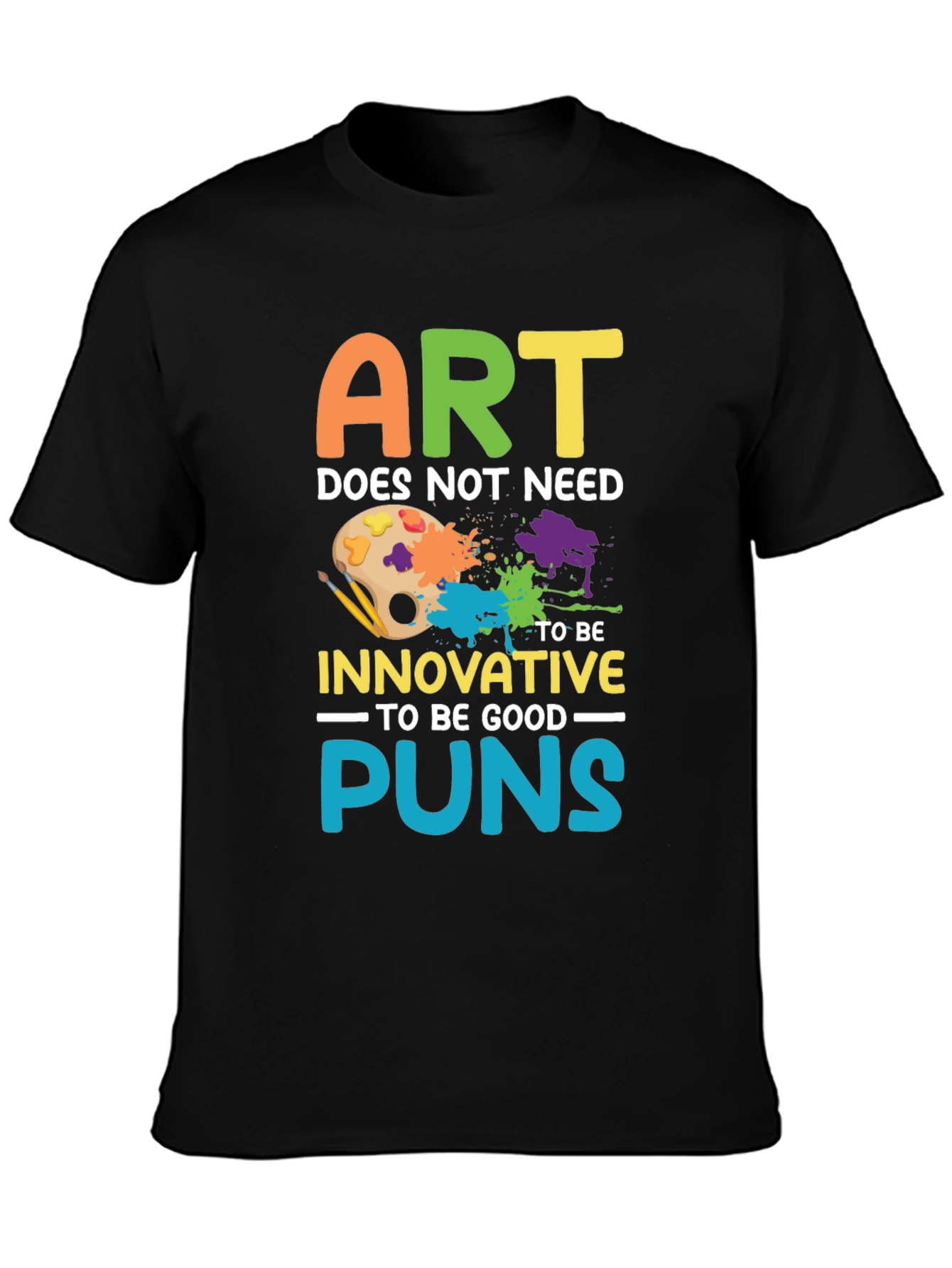 Black Art Puns T-Shirt - Funny Artistic Humor Tee view 3