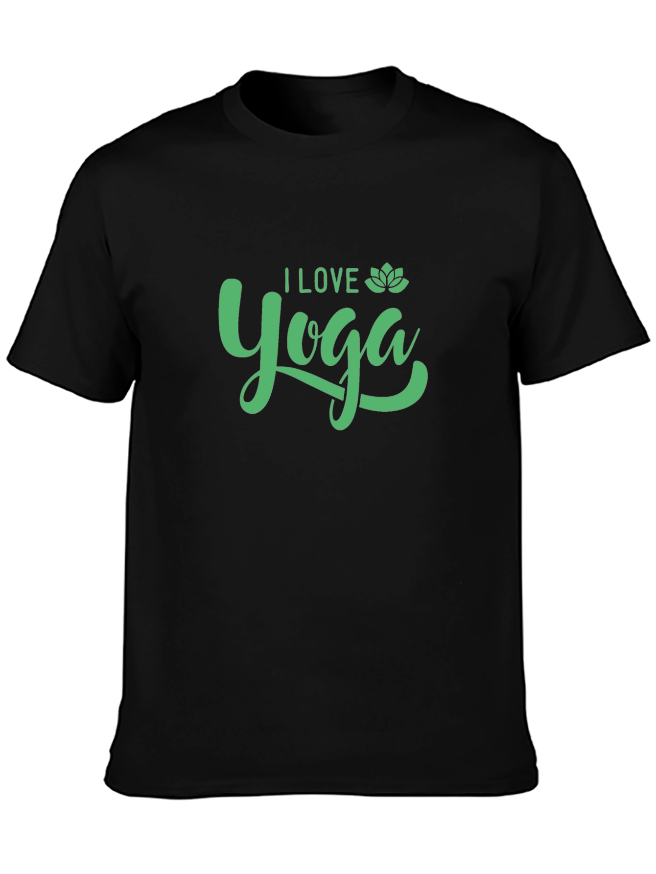 Black I Love Yoga T-Shirt - Black view 3