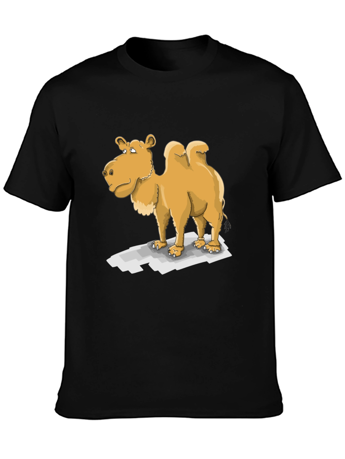Black Camel Cartoon T-Shirt view 3