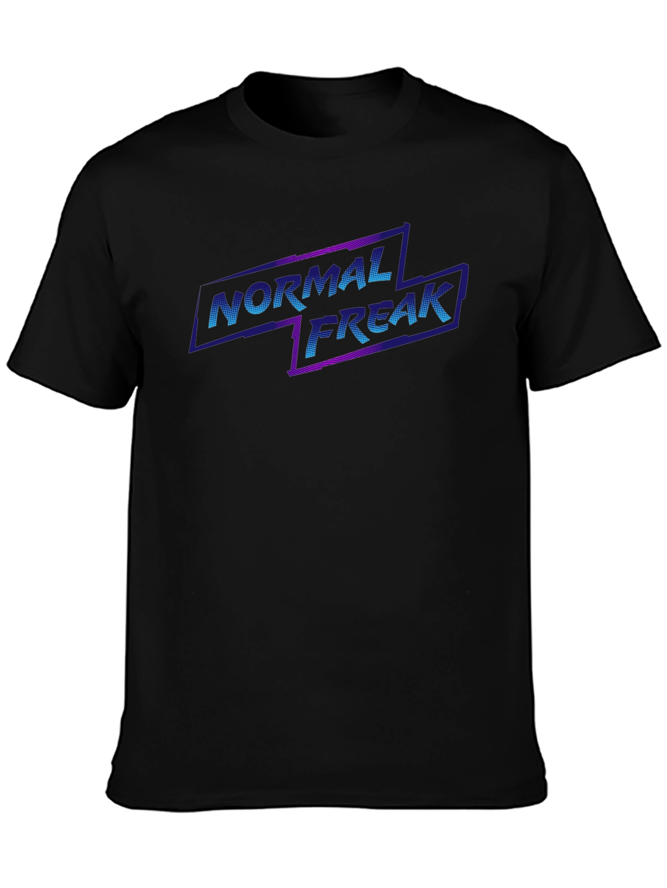 Black Normal Freak Graphic Tee - Black Cotton T-Shirt view 3