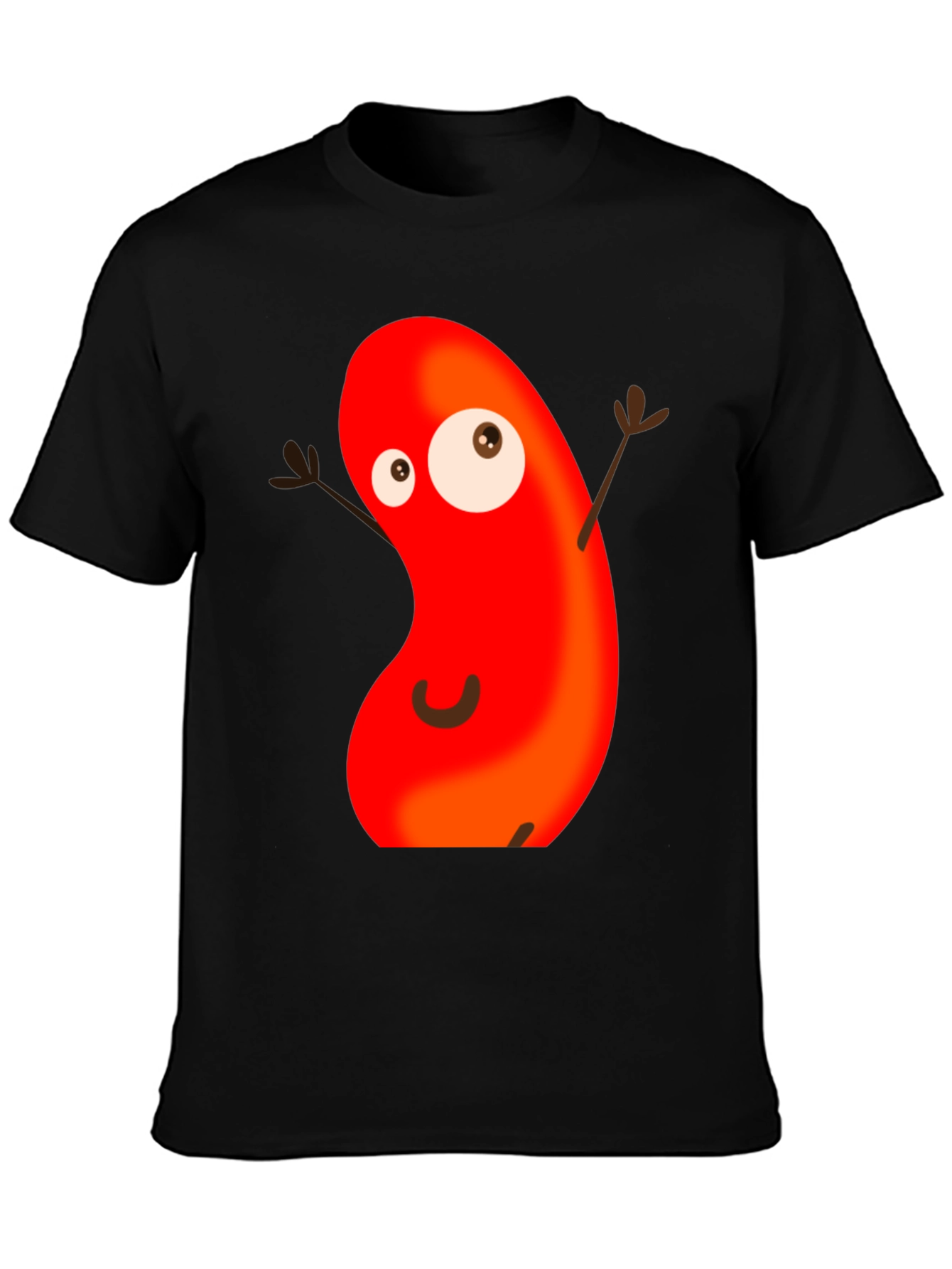 Black Funny Bean Character Graphic Tee view 3
