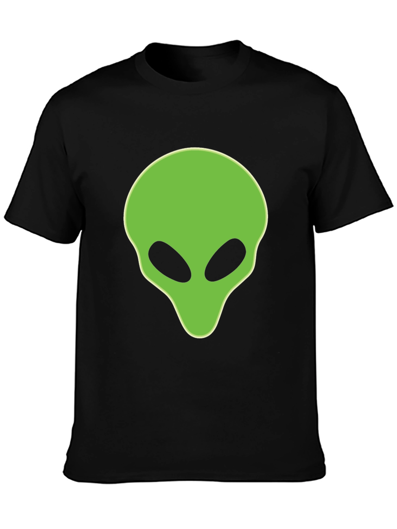 Alien Head Graphic Tee - Black Cotton T-Shirt - 3