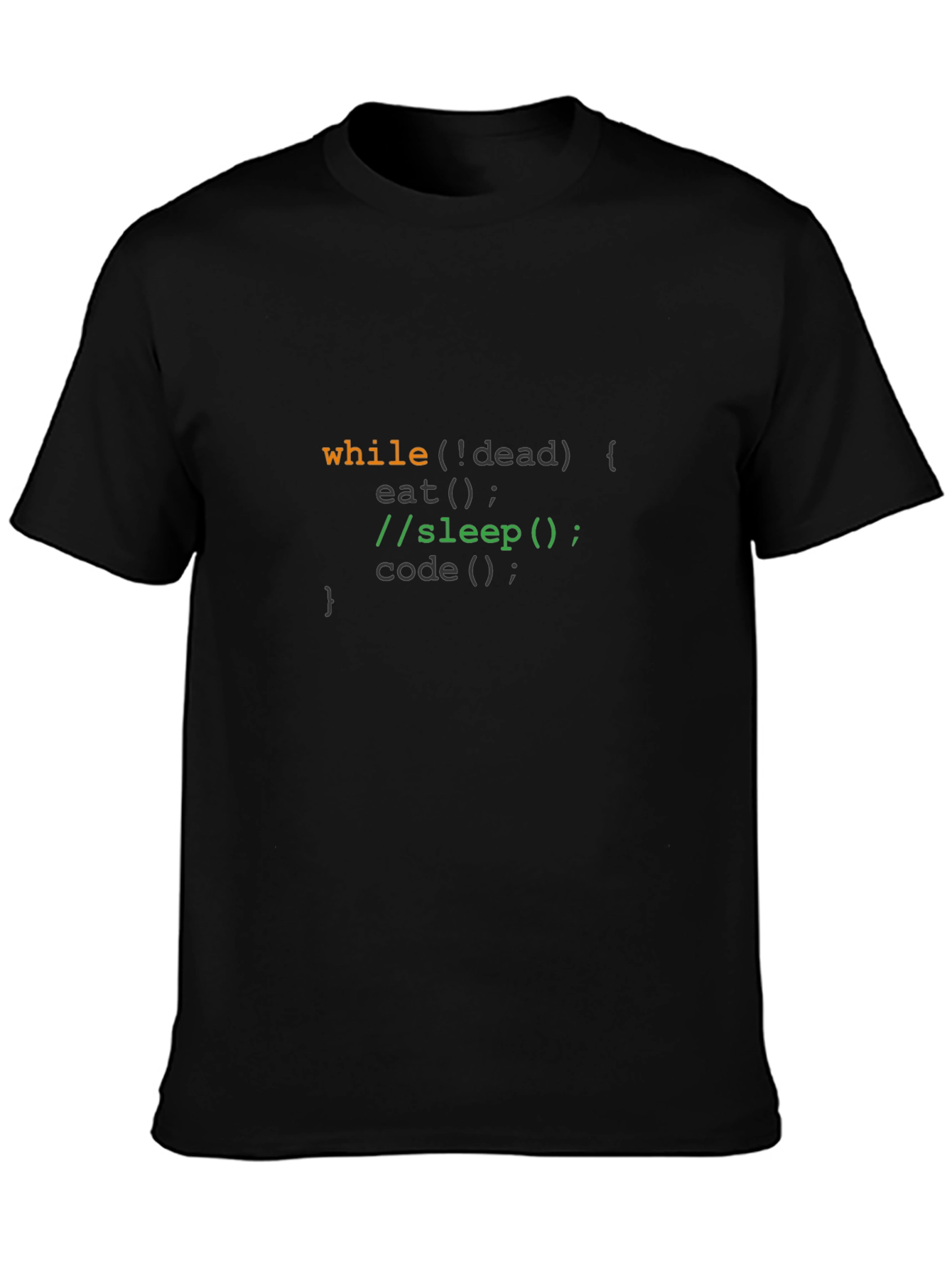 Black Code Loop T-Shirt - Eat Sleep Code Repeat! view 3