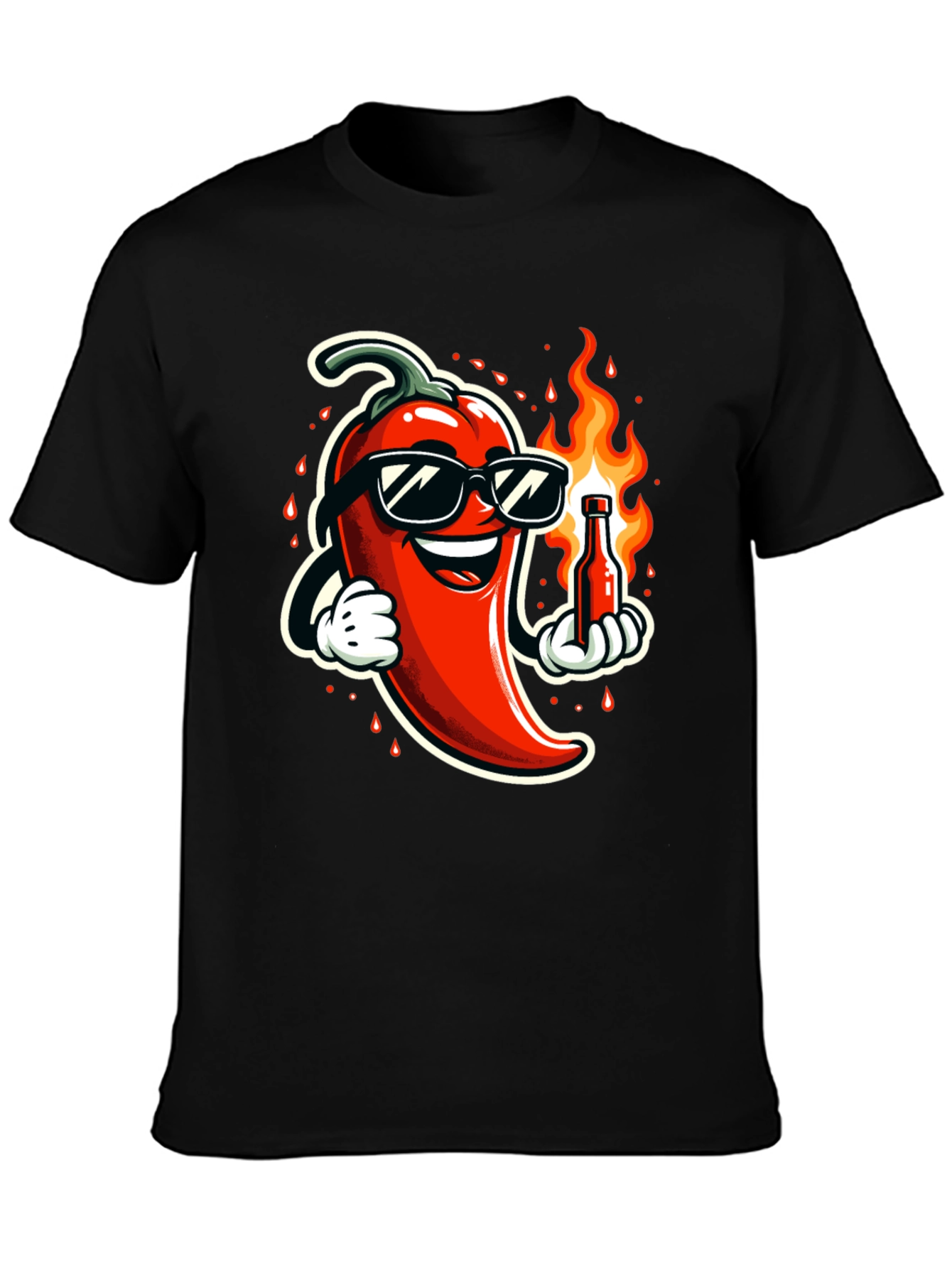 Spicy Chili Pepper Black T-Shirt - 3