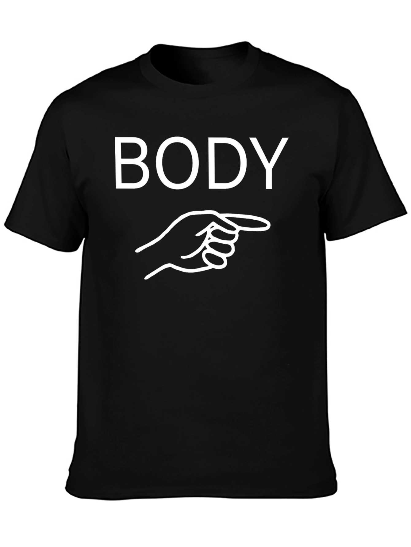 Black Body Pointing Hand Graphic Tee - Unisex view 3