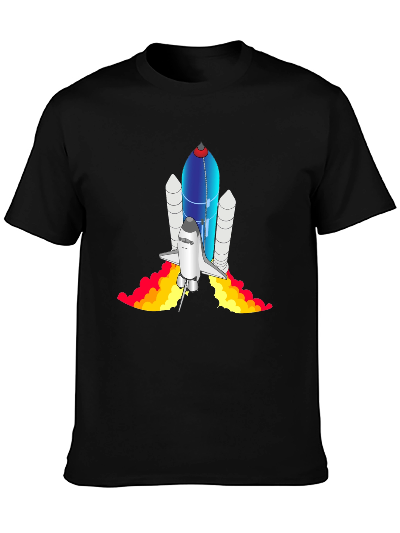 Black Space Shuttle Graphic Tee view 3