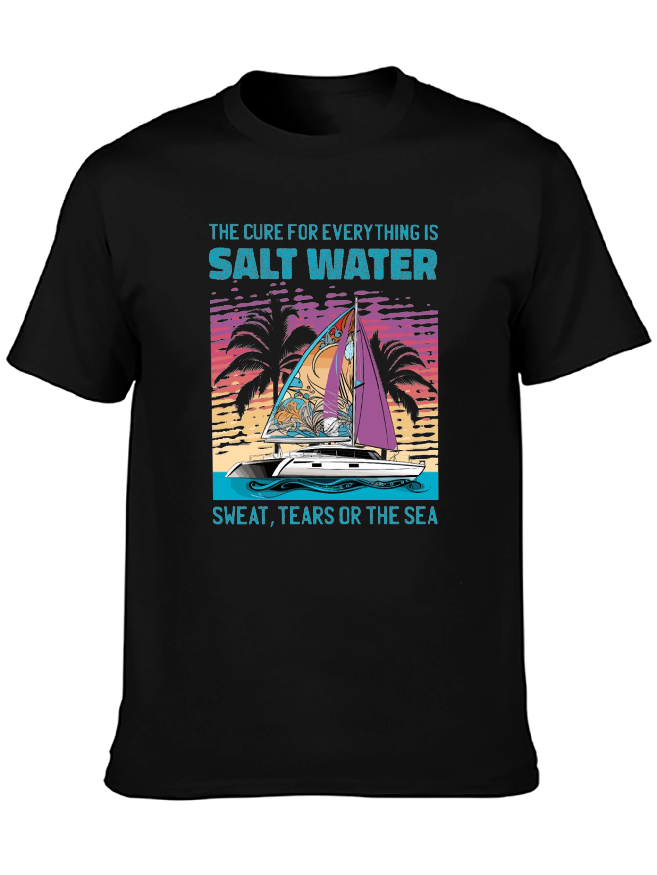 Black Salt Water Cure Graphic Tee view 3