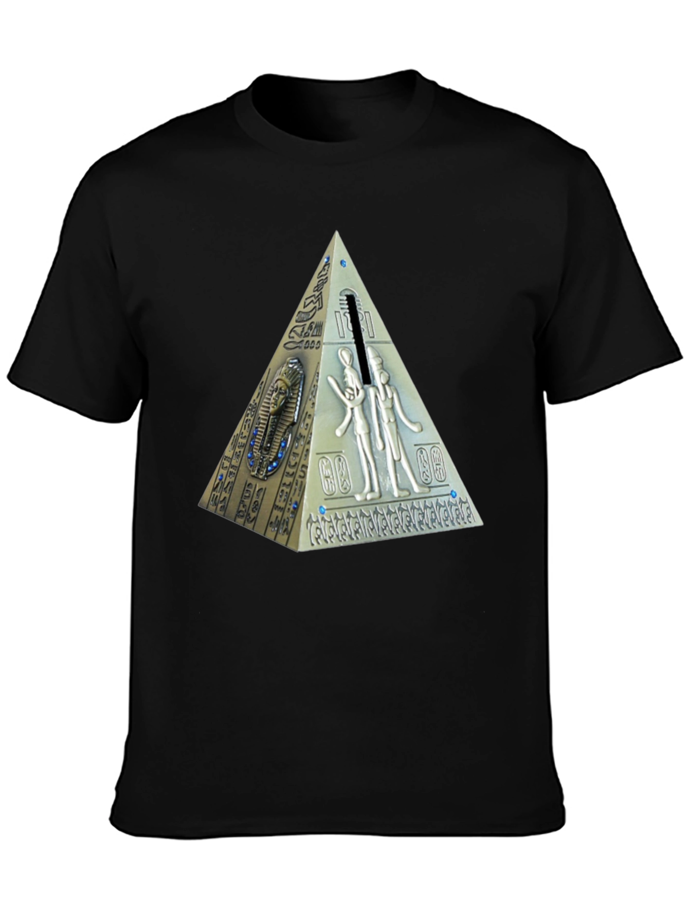 Black Egyptian Pyramid Graphic T-Shirt - Black view 3