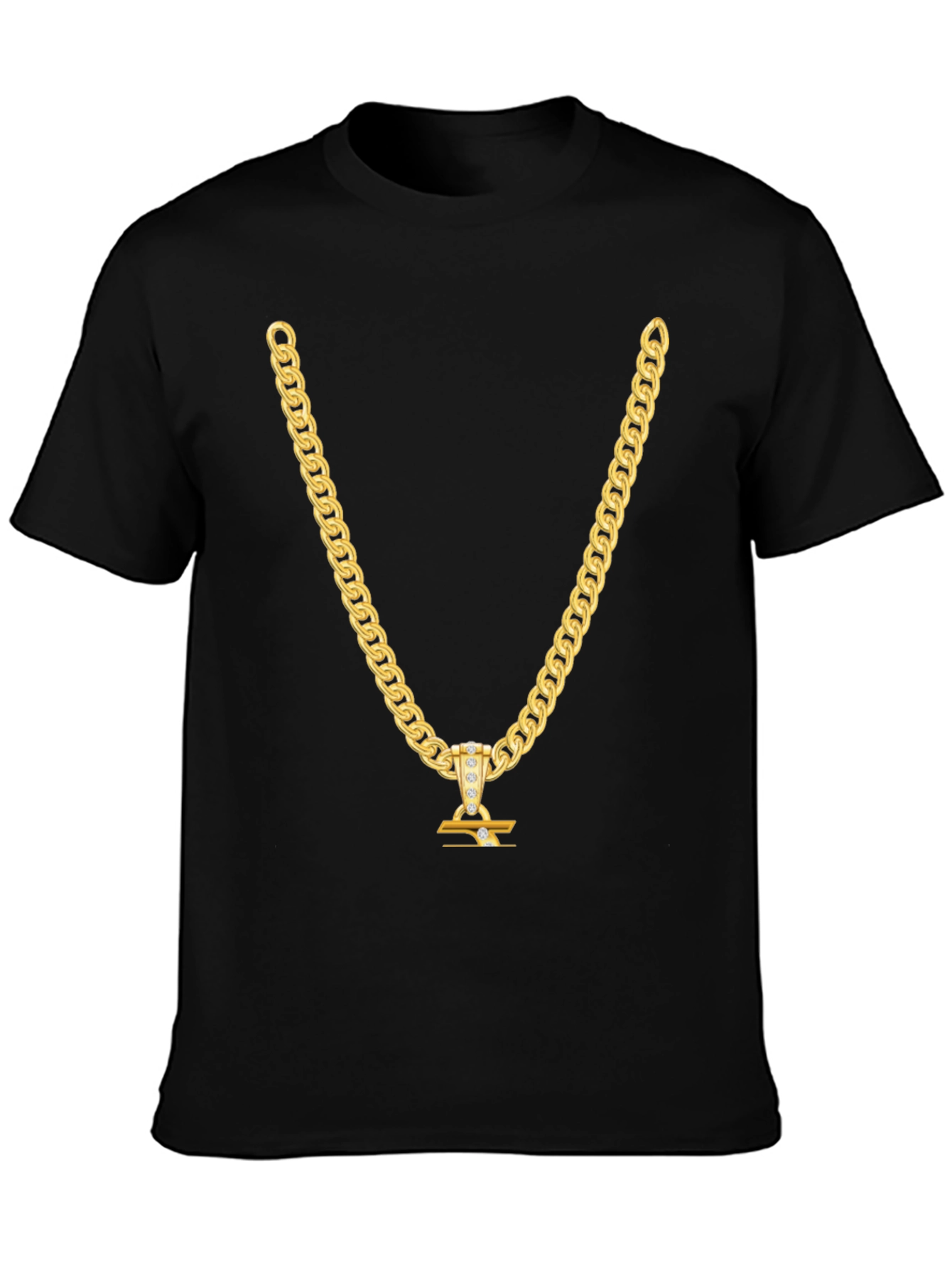 Black Gold Chain T-Shirt - Statement Piece view 3