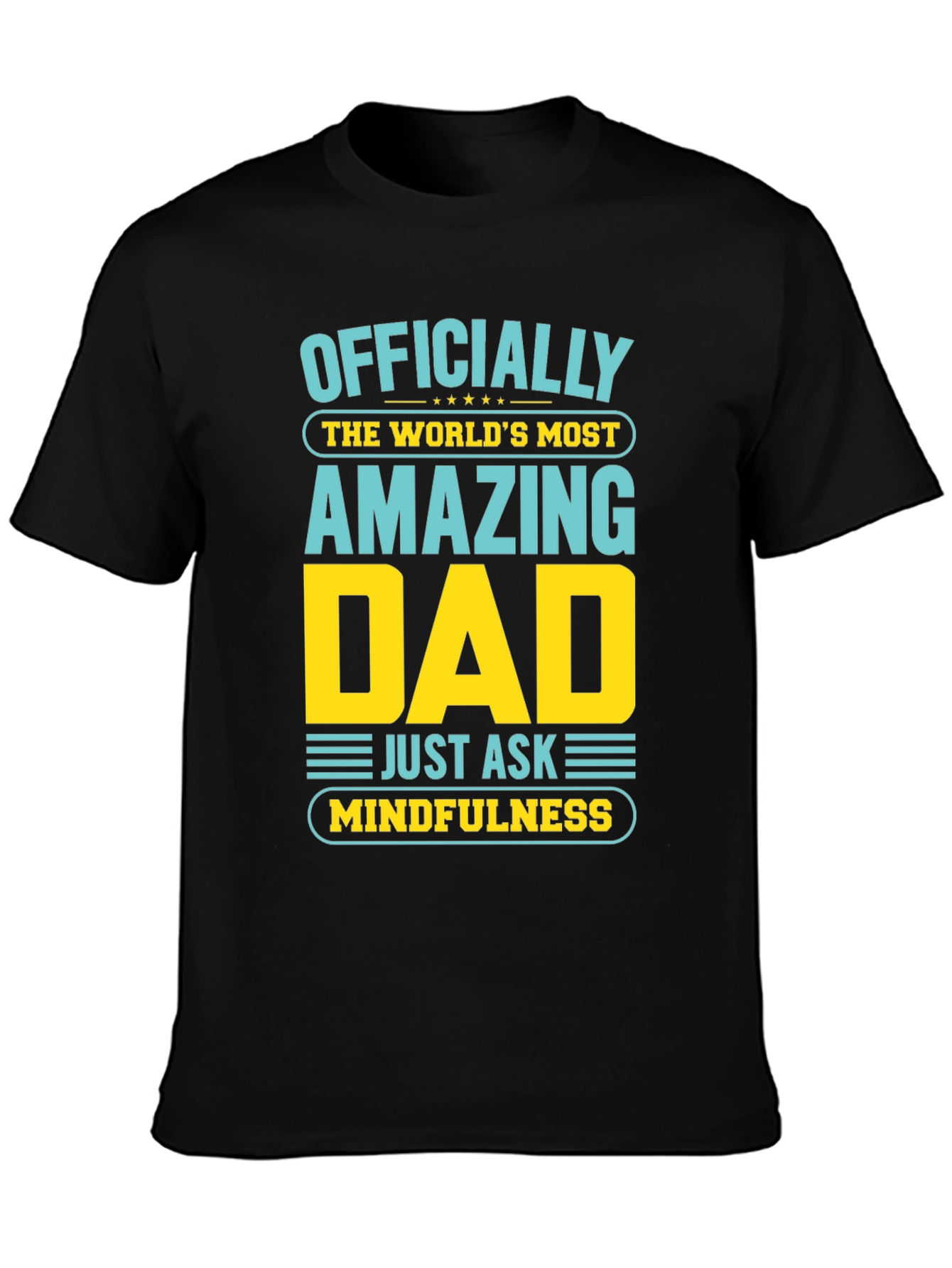 Black Officially Amazing Dad Graphic T-Shirt view 3