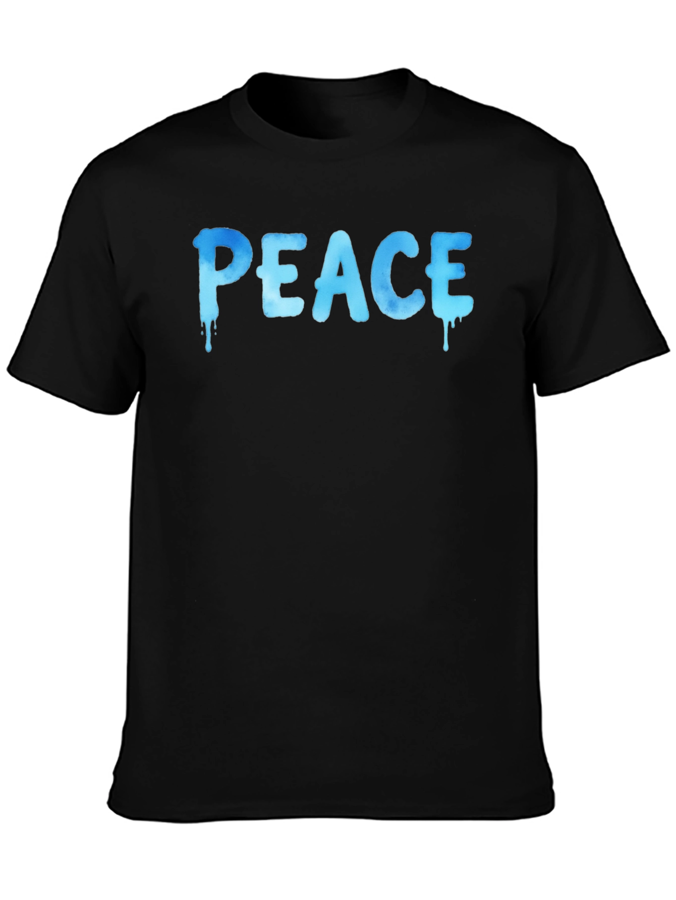 Black Peace Drip Graphic T-Shirt - Cool Casual Tee view 3