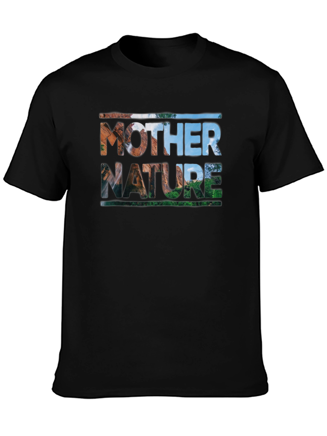 Black Mother Nature T-Shirt - Black Graphic Tee view 3